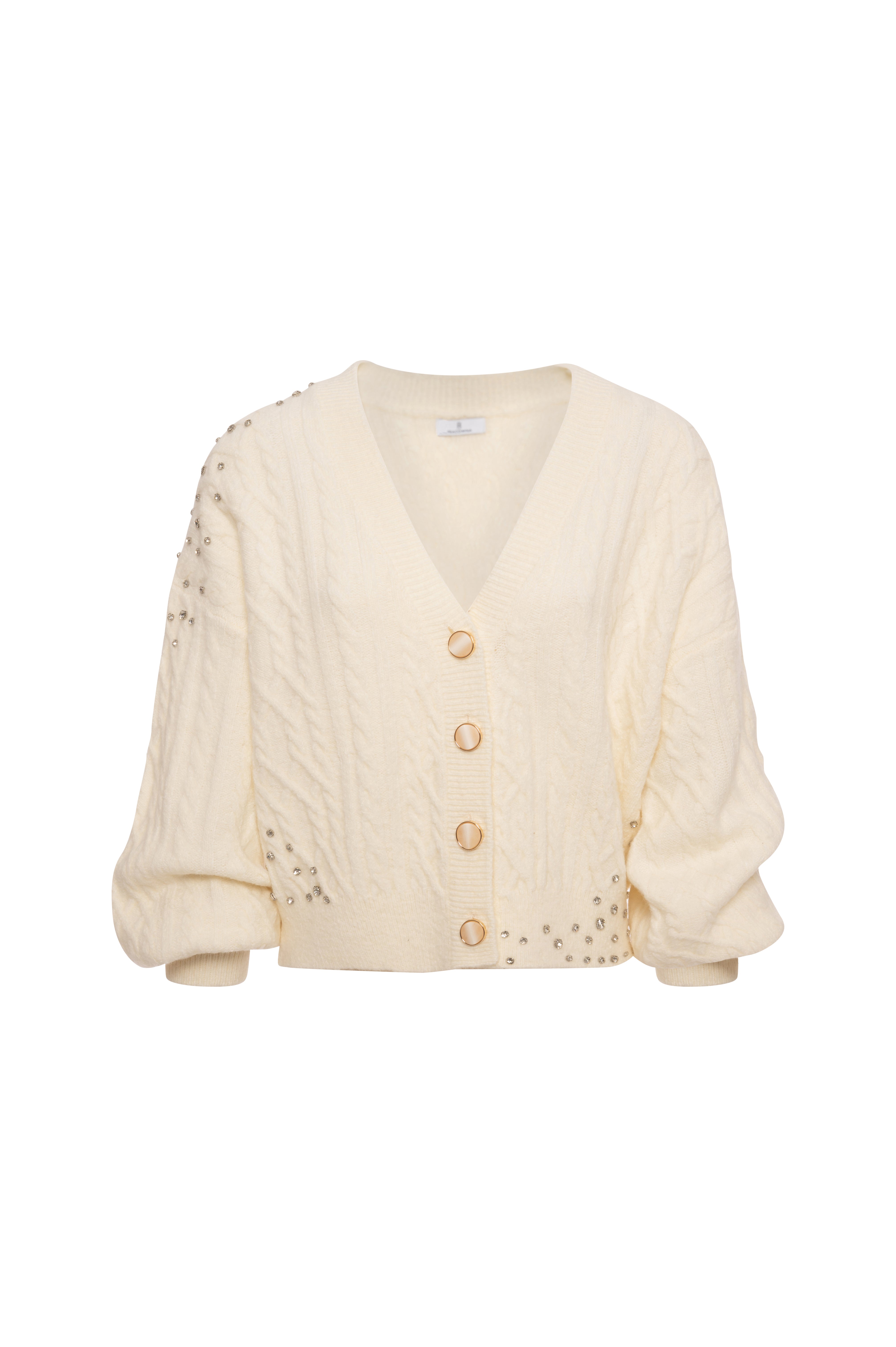 Cardigan over cropped con punto treccia FR26WT8024K457R9 FRACOMINA