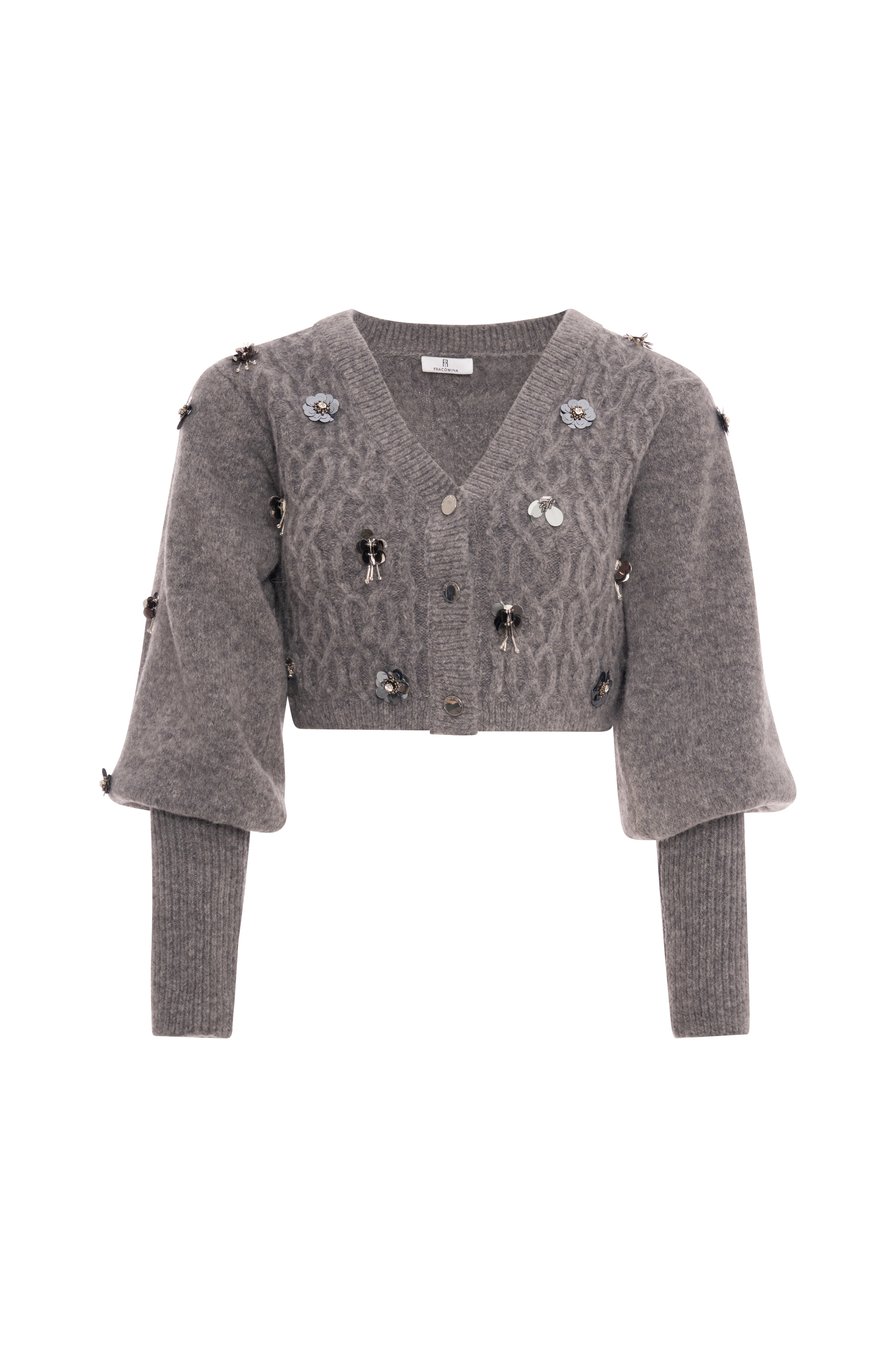 Cardigan cropped con punto treccia FR26WT8029K463R9 FRACOMINA