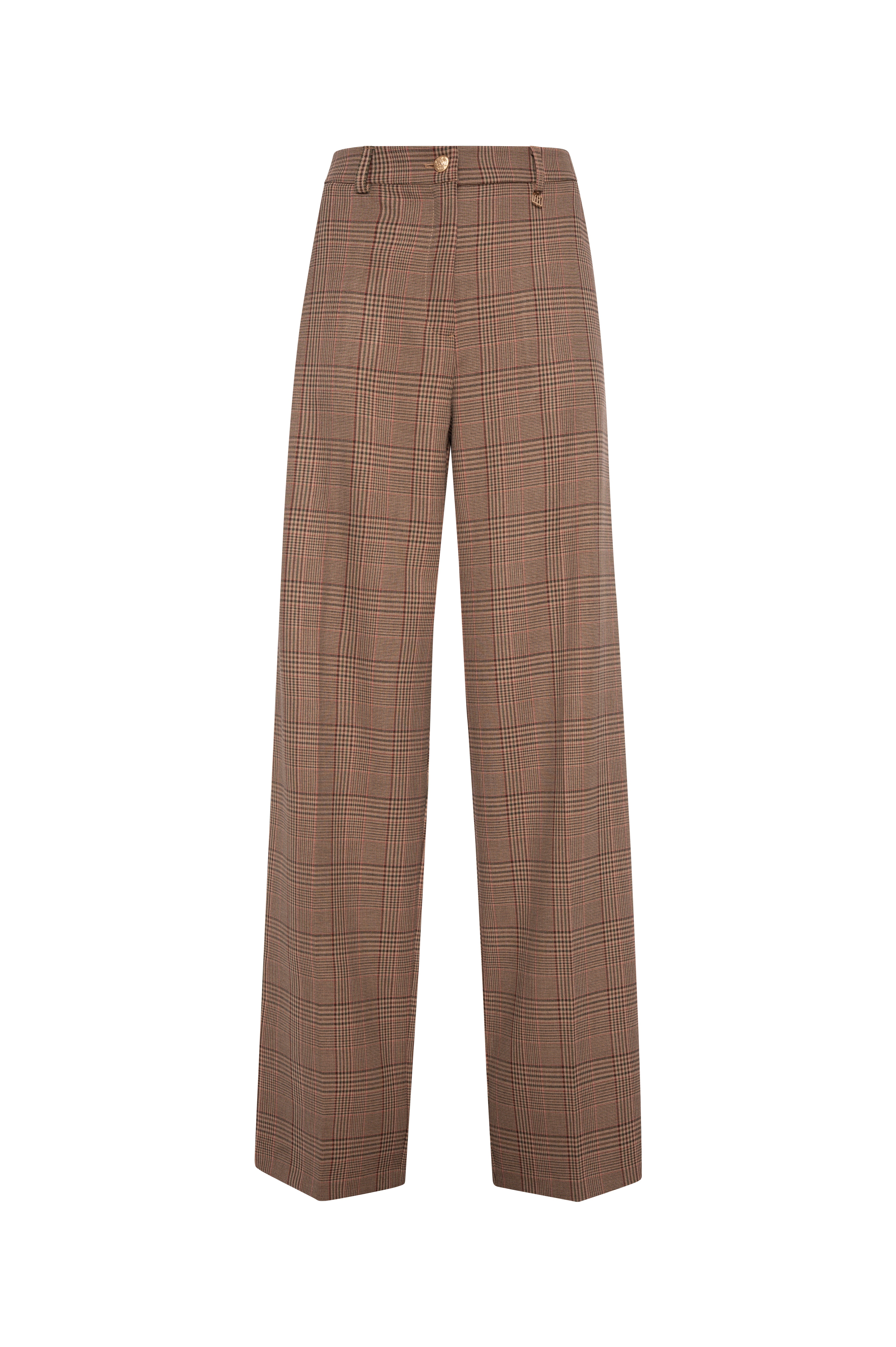 Pantalone linea dritta in tessuto in fantasia Principe di Galles FR26WV2005W57595 FRACOMINA