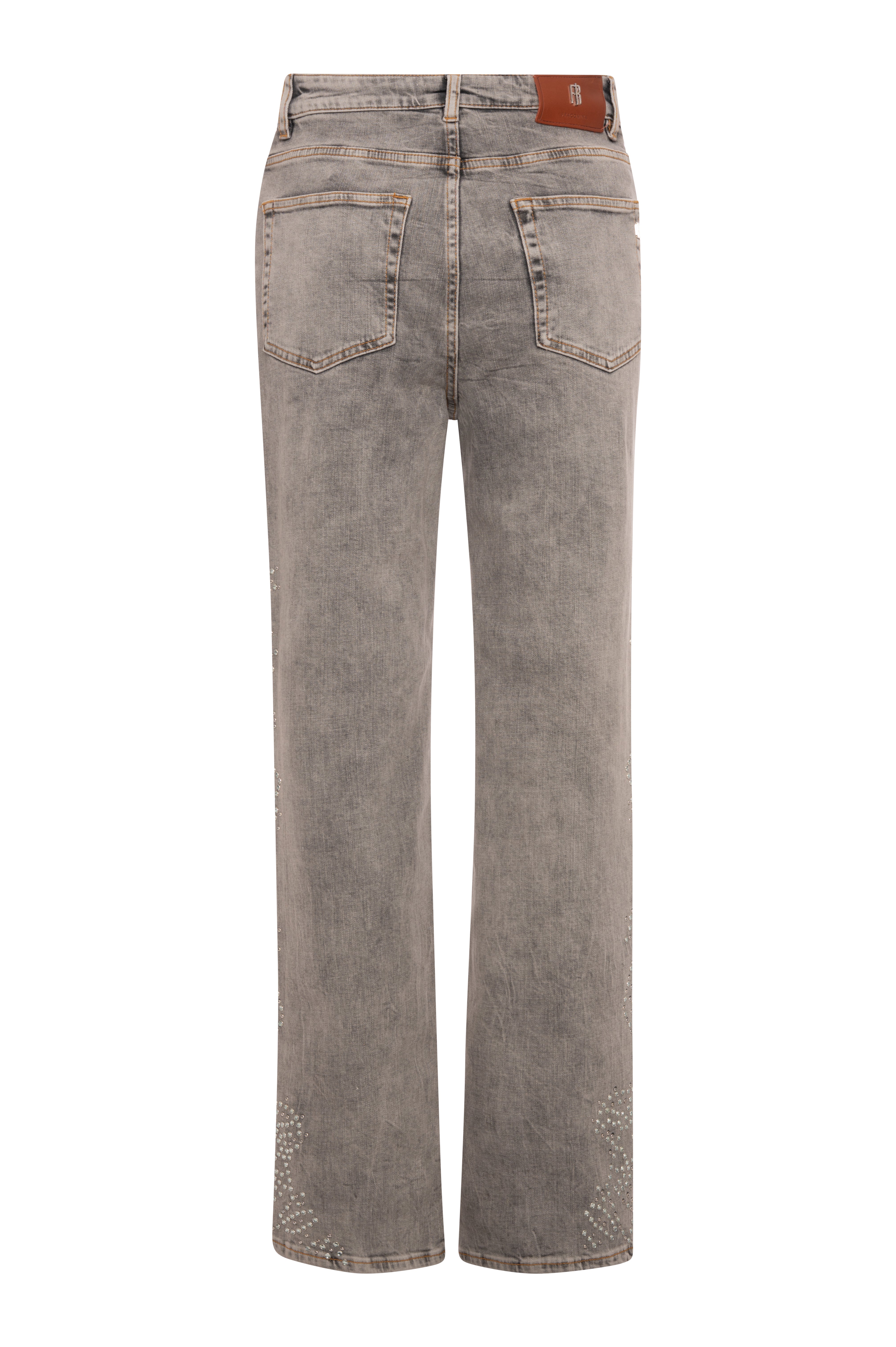 Jeans linea dritta in denim grigio con lavaggio strong FR26WV2012D476R9-KG5 Fracomina
