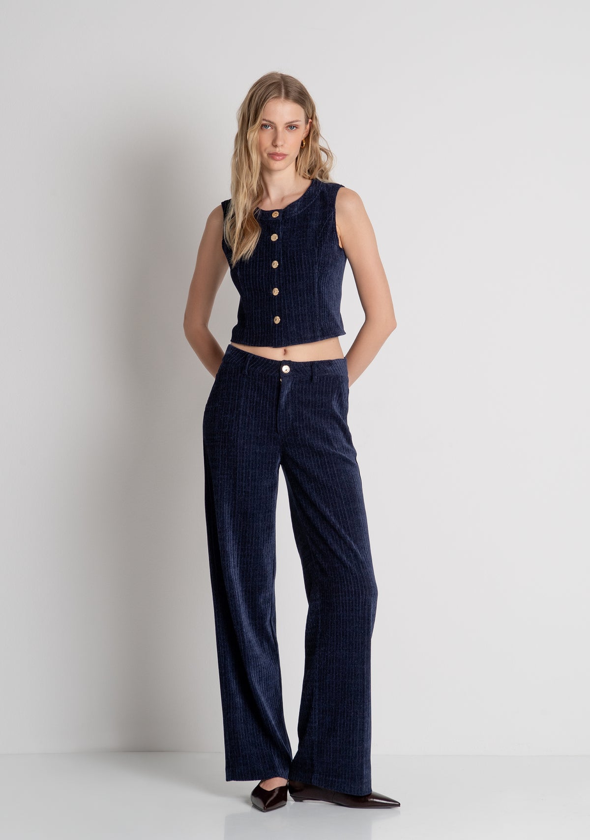 Pantalone linea dritta in velluto a coste FR26WV2016W59601 FRACOMINA