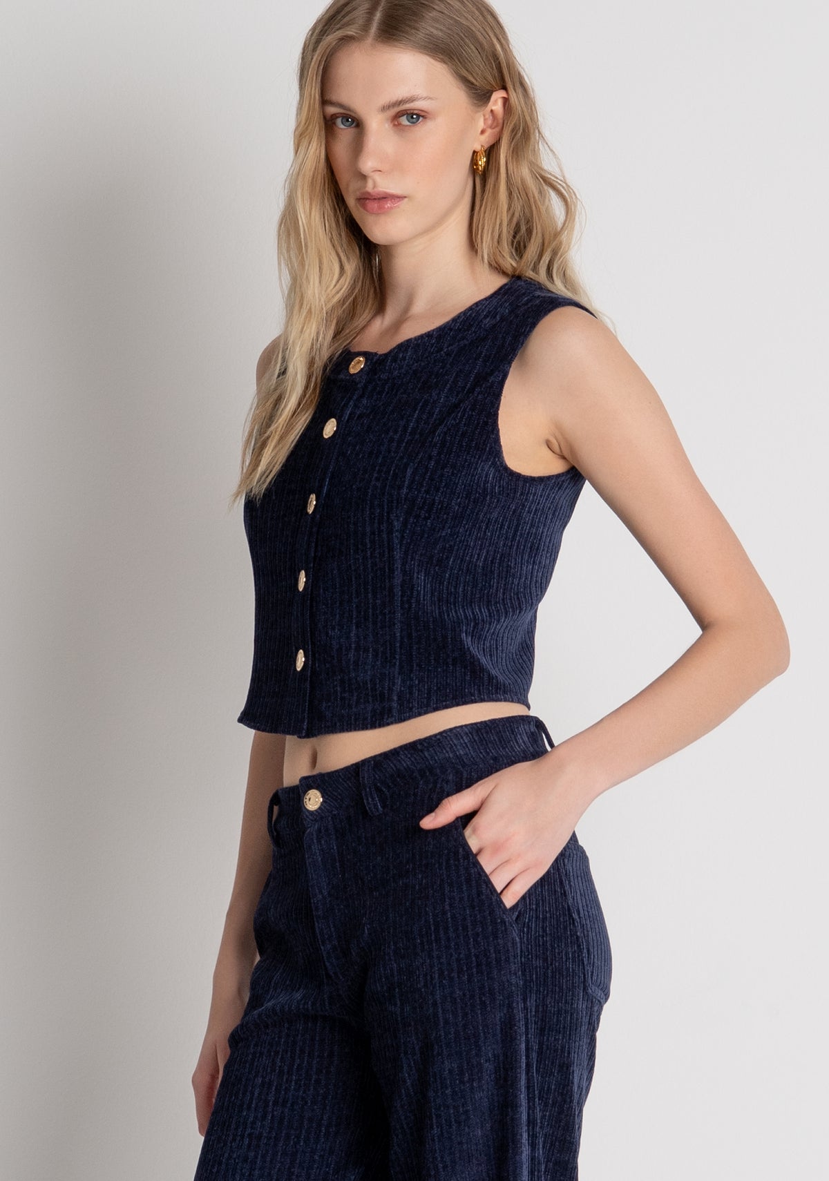 Pantalone linea dritta in velluto a coste FR26WV2016W59601 FRACOMINA