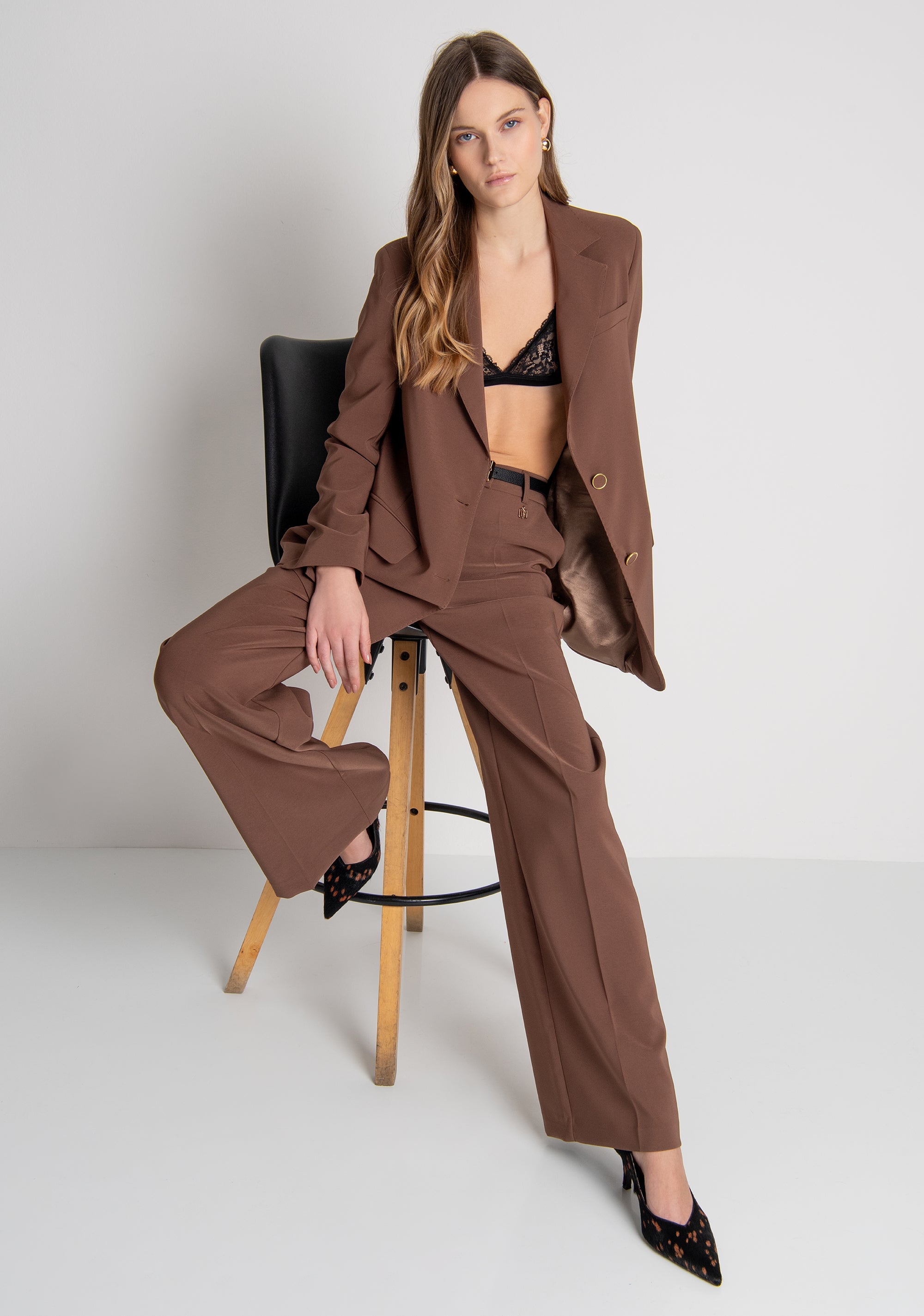 Pantalone flare con vita regolare FRACOMINA — immagine 1 di 6