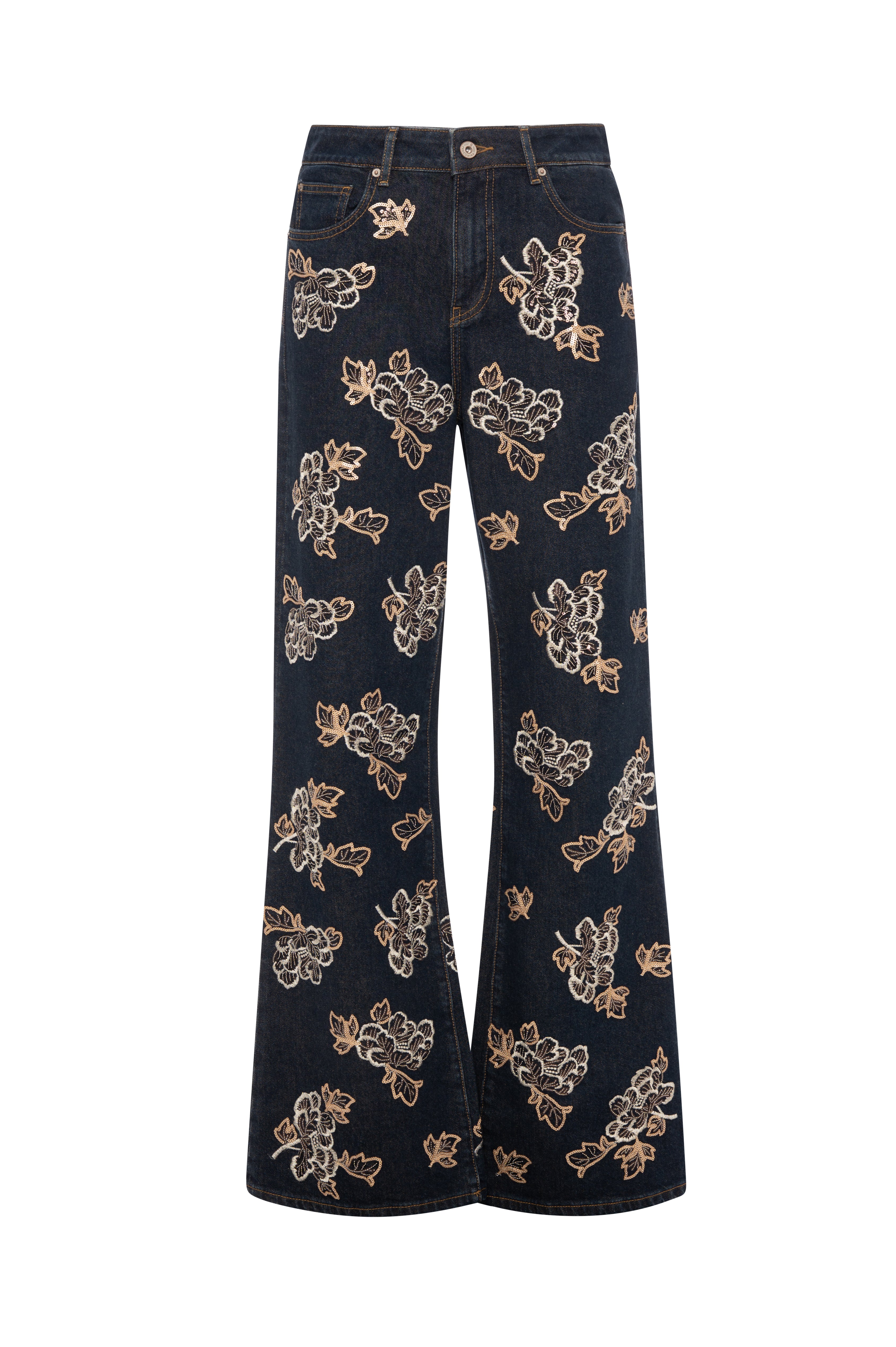 Jeans flare in denim con lavaggio medio FR26WV3022D419E5-KG0 Fracomina