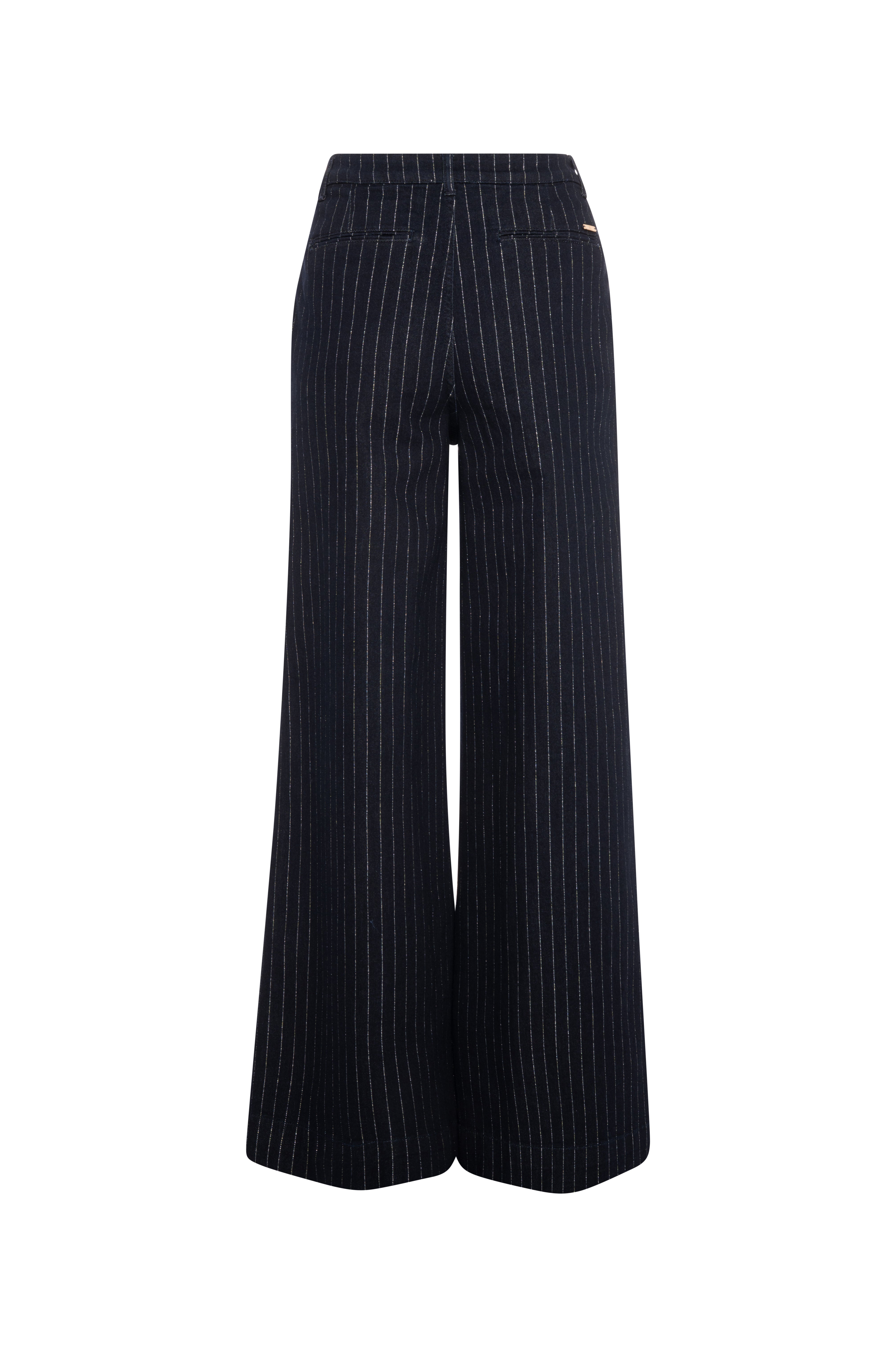 Jeans flare modello chino in denim gessato con lavaggio medio FRACOMINA — immagine 6 di 6
