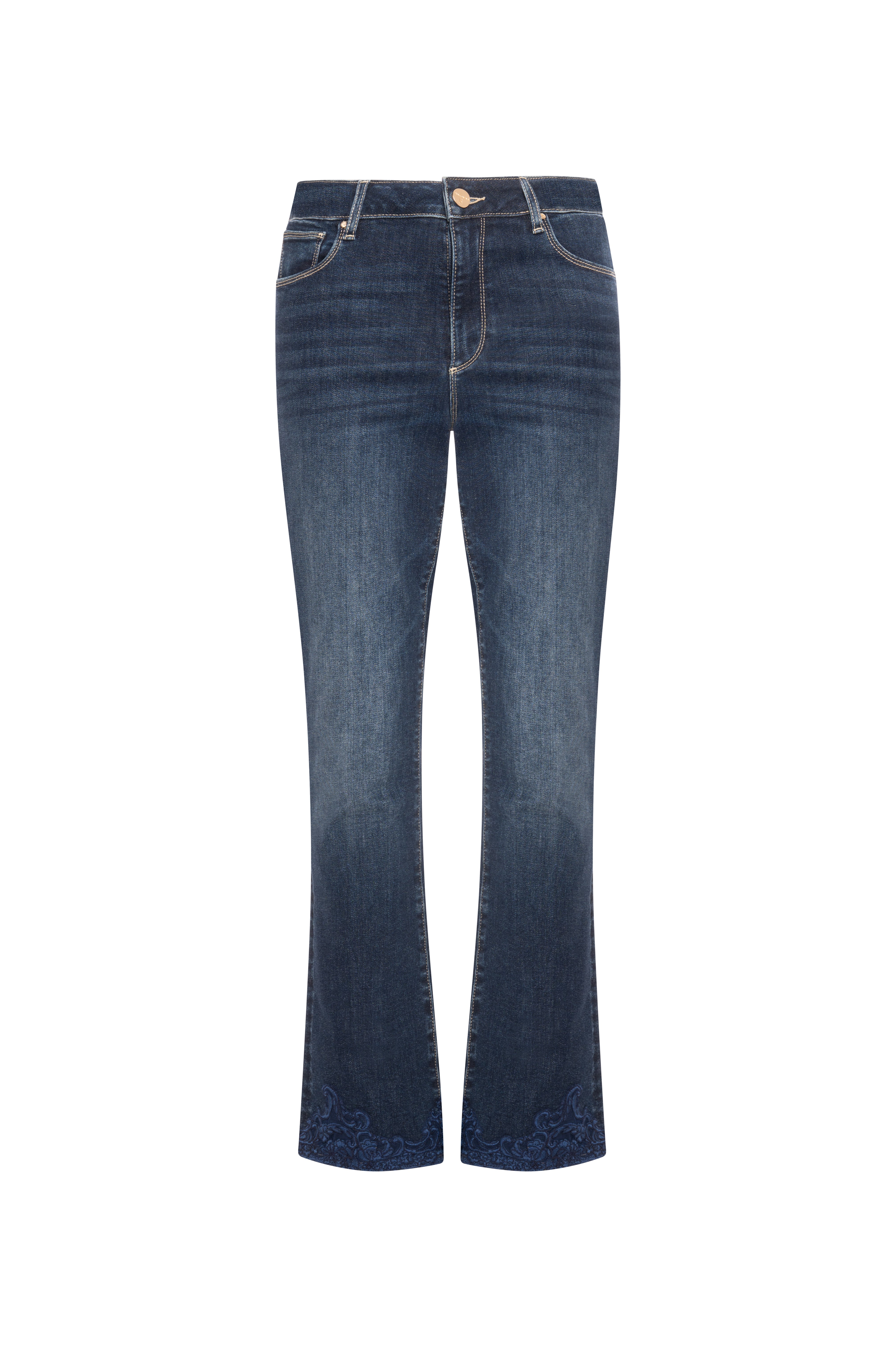 Jeans cropped effetto push-up in denim con lavaggio medio  FR26WV8030D460G1 FRACOMINA