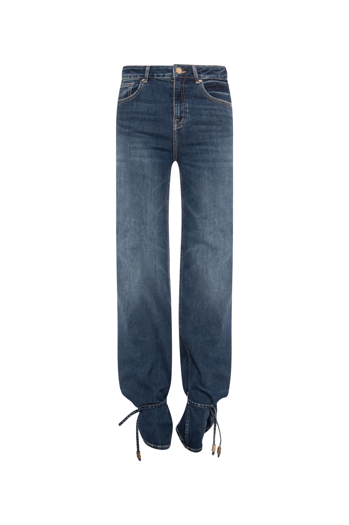 Jeans linea dritta in denim con lavaggio medio FR26WV8050D46002-KG1 Fracomina