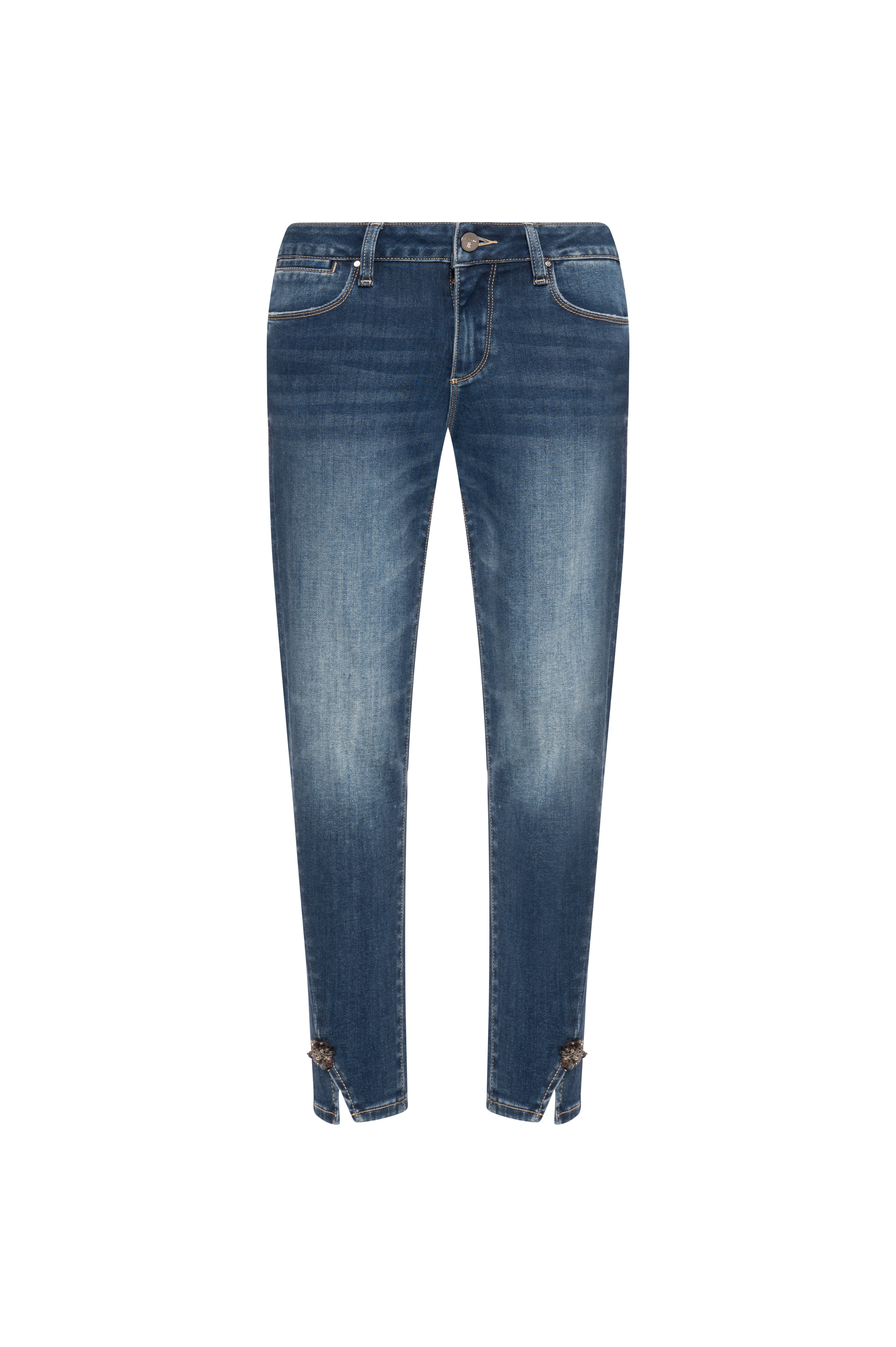Jeans slim effetto push-up in denim con lavaggio medio FR26WV9002D46402-KG1 Fracomina