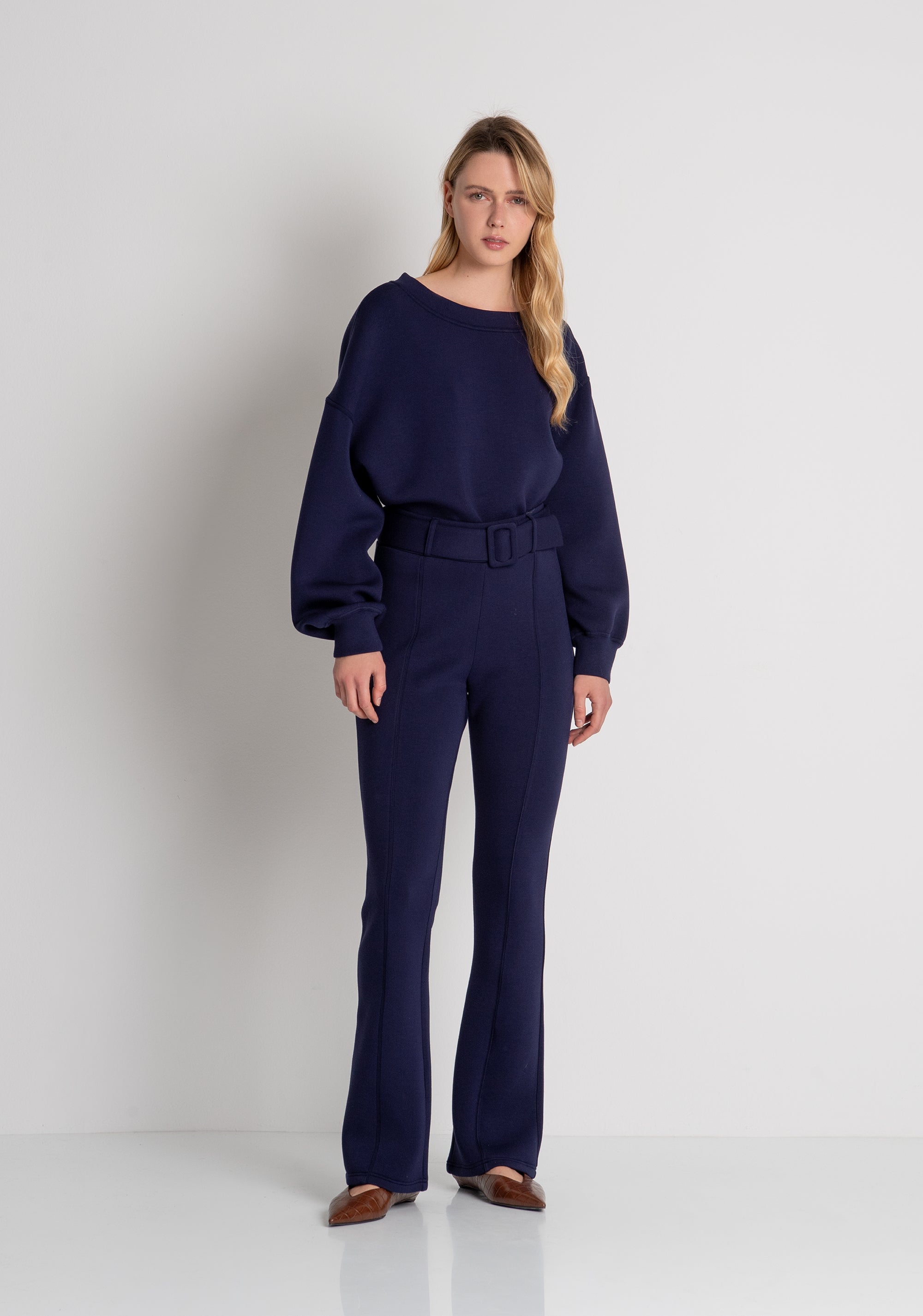 Pantalone bootcut in punto milano FR26WVA015F41601 FRACOMINA