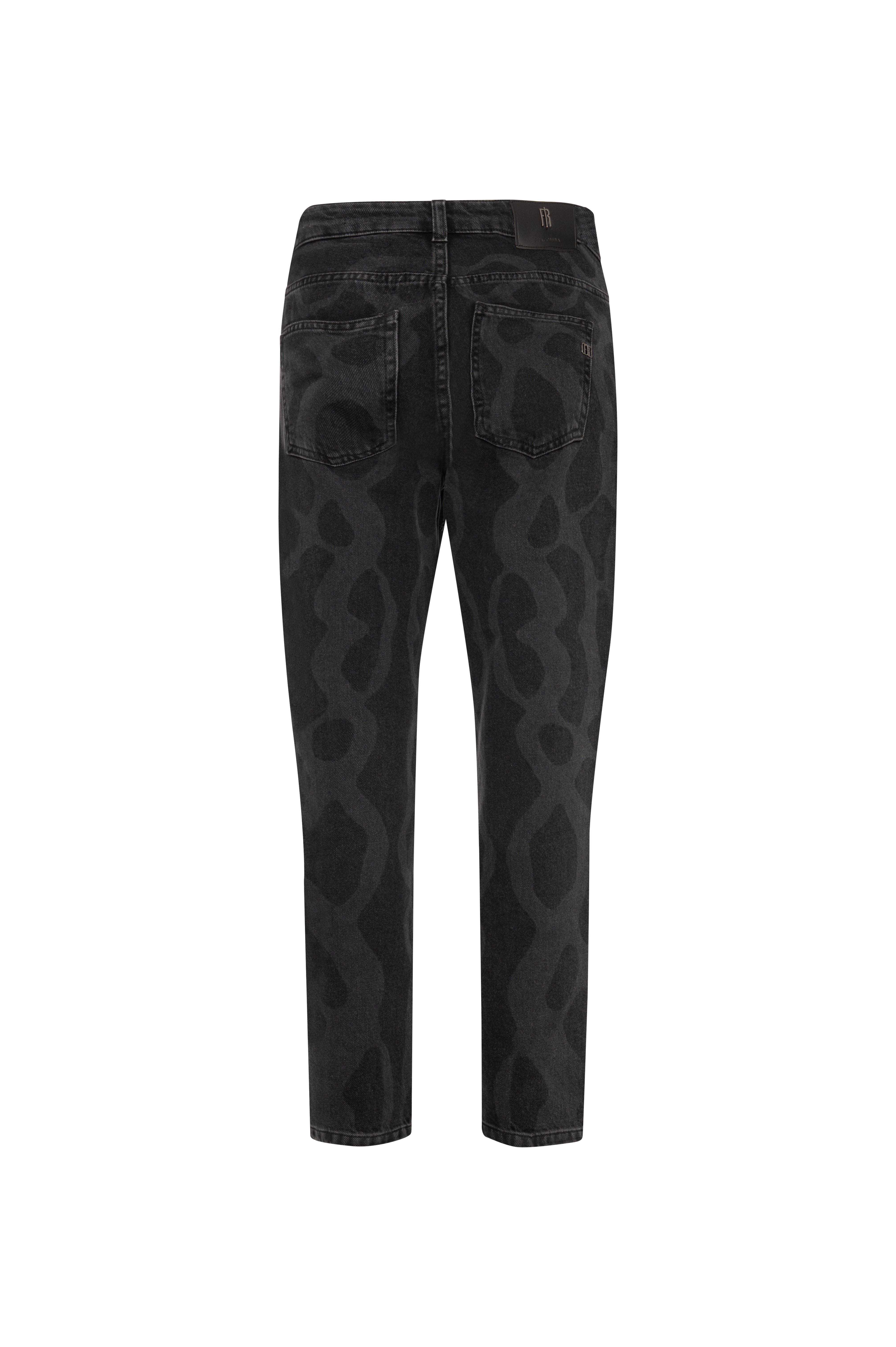 Jeans carrot mom fit in denim nero con lavaggio strong FR26WVD005D41993-KG6 Fracomina