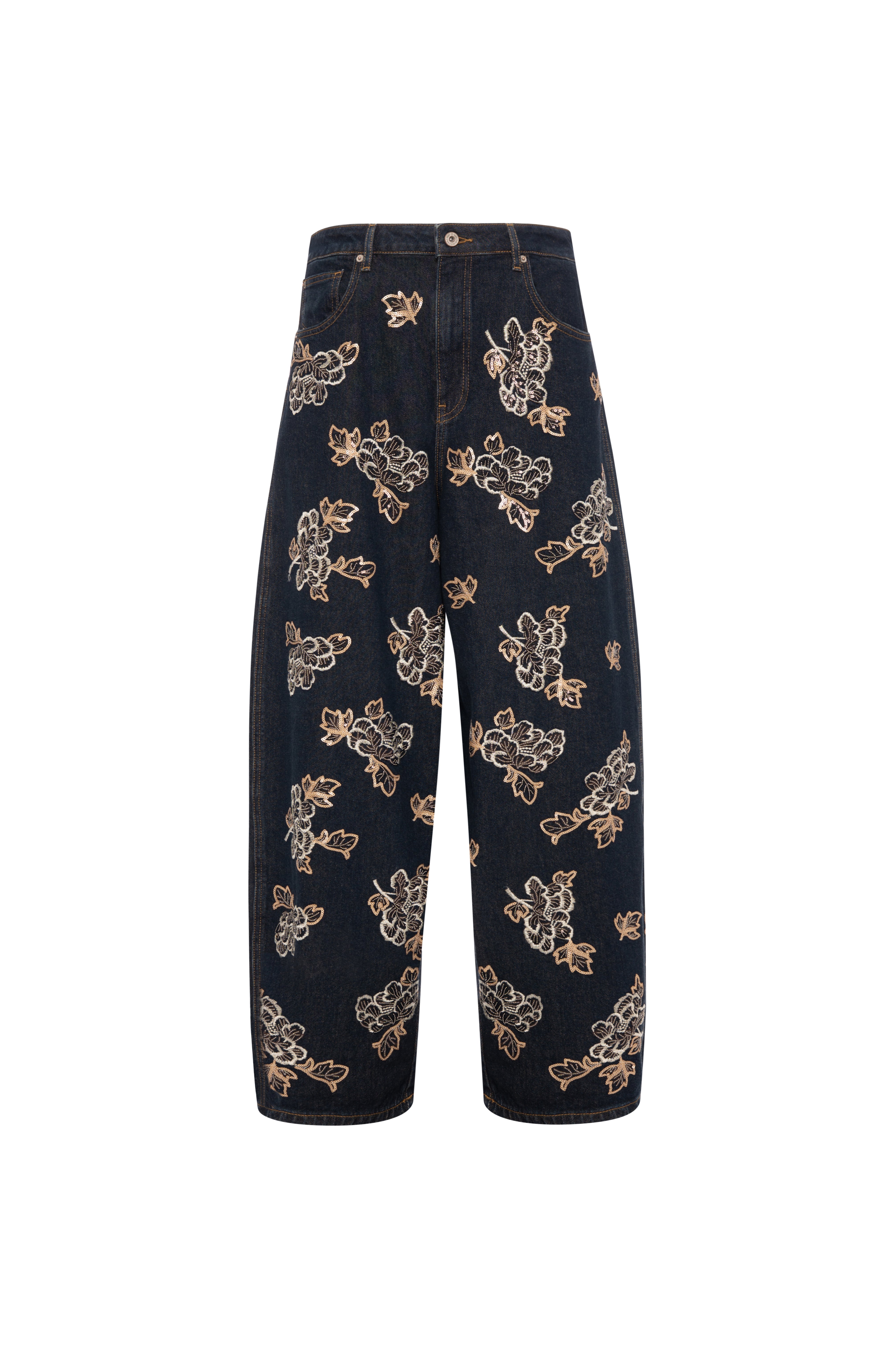 Jeans carrot balloon fit in denim con con lavaggio rince FR26WVD006D419E5 FRACOMINA