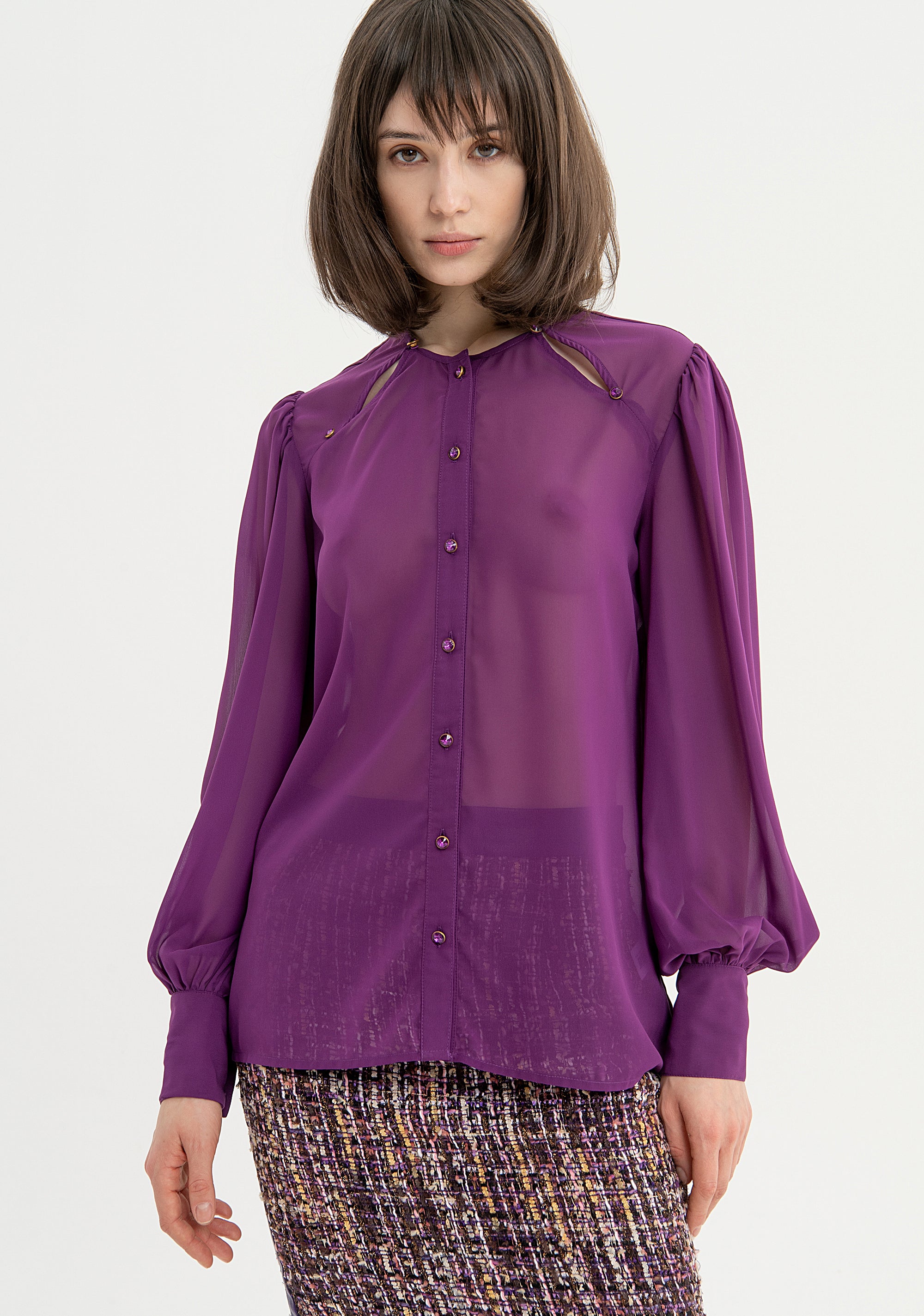 Blusa regular in georgette FS23WT6009W41201 Fracomina