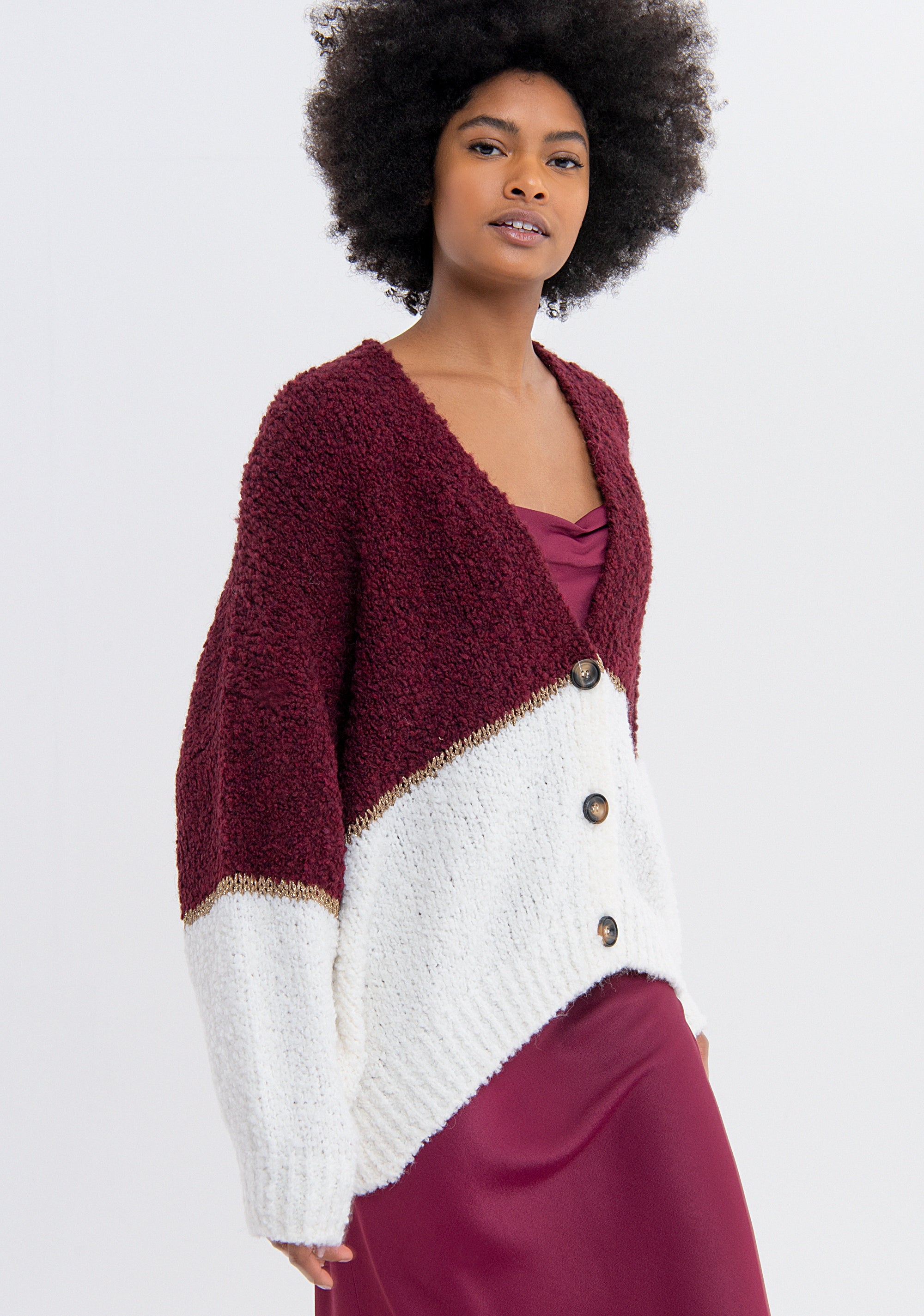 Cardigan over con punto pelliccia FS23WT8017K457F7 Fracomina