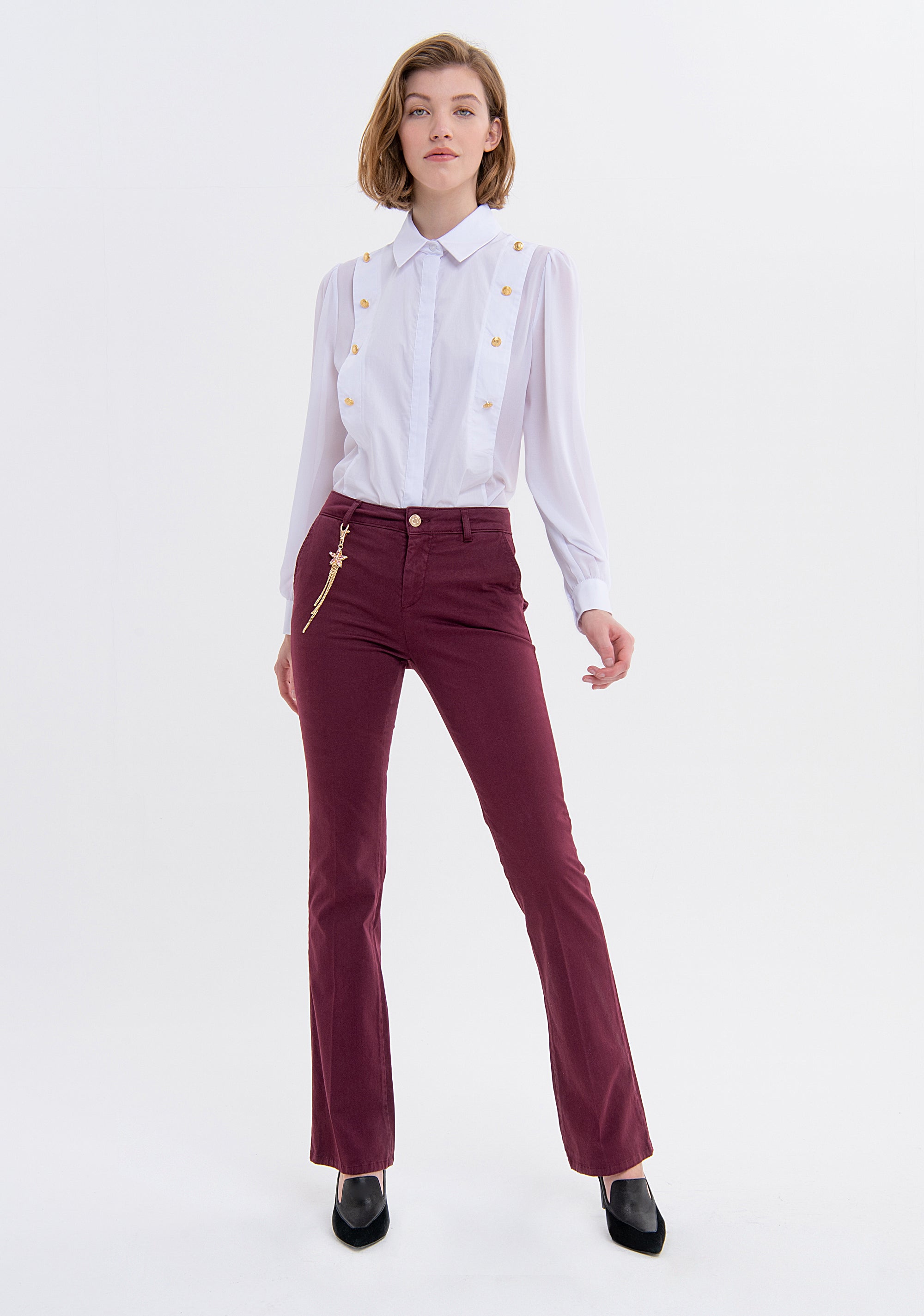 Pantalone bootcut in gabardina FS23WVA003W47201 FRACOMINA