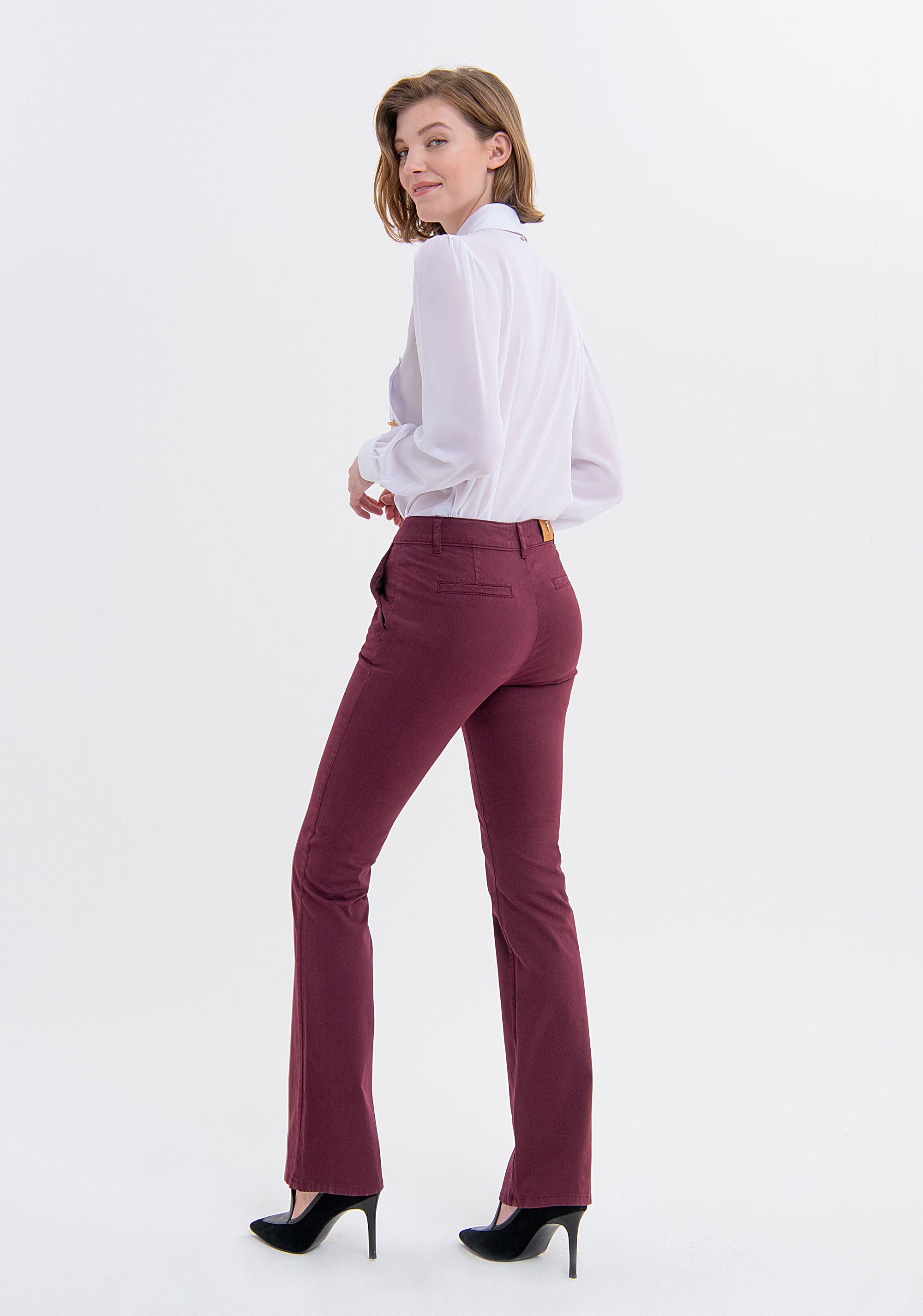 Pantalone bootcut in gabardina FS23WVA003W47201 Fracomina