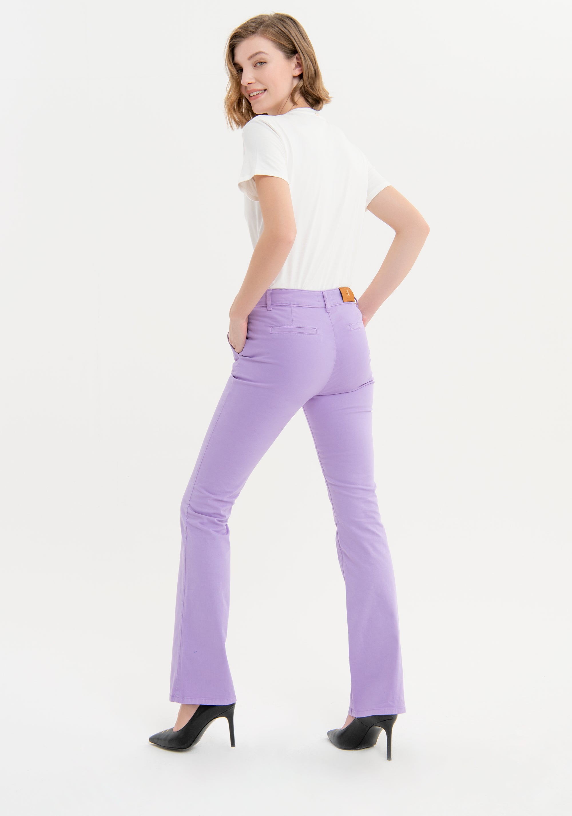 Pantalone bootcut in gabardina FS23WVA003W47201 Fracomina