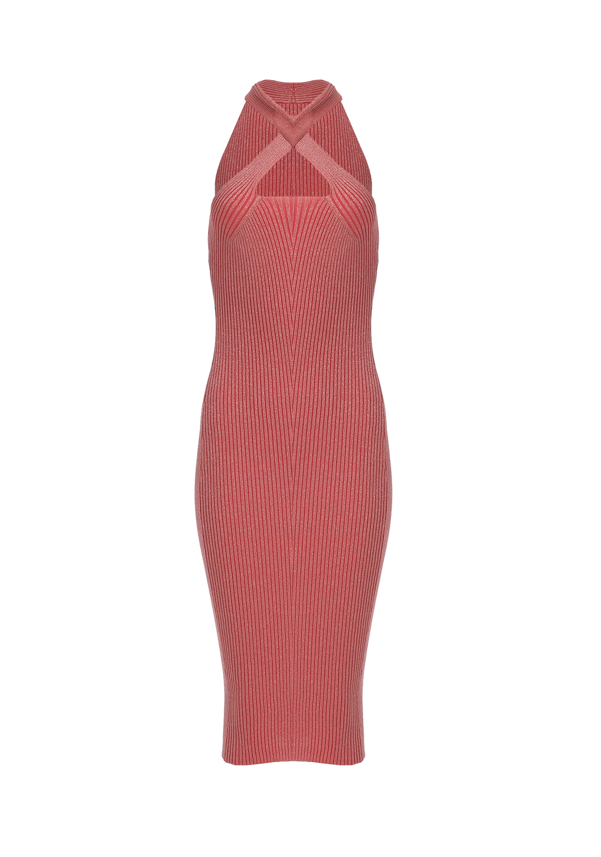 Abito slim midi a costine con lurex FS24SD5003K459Q7-107 Fracomina