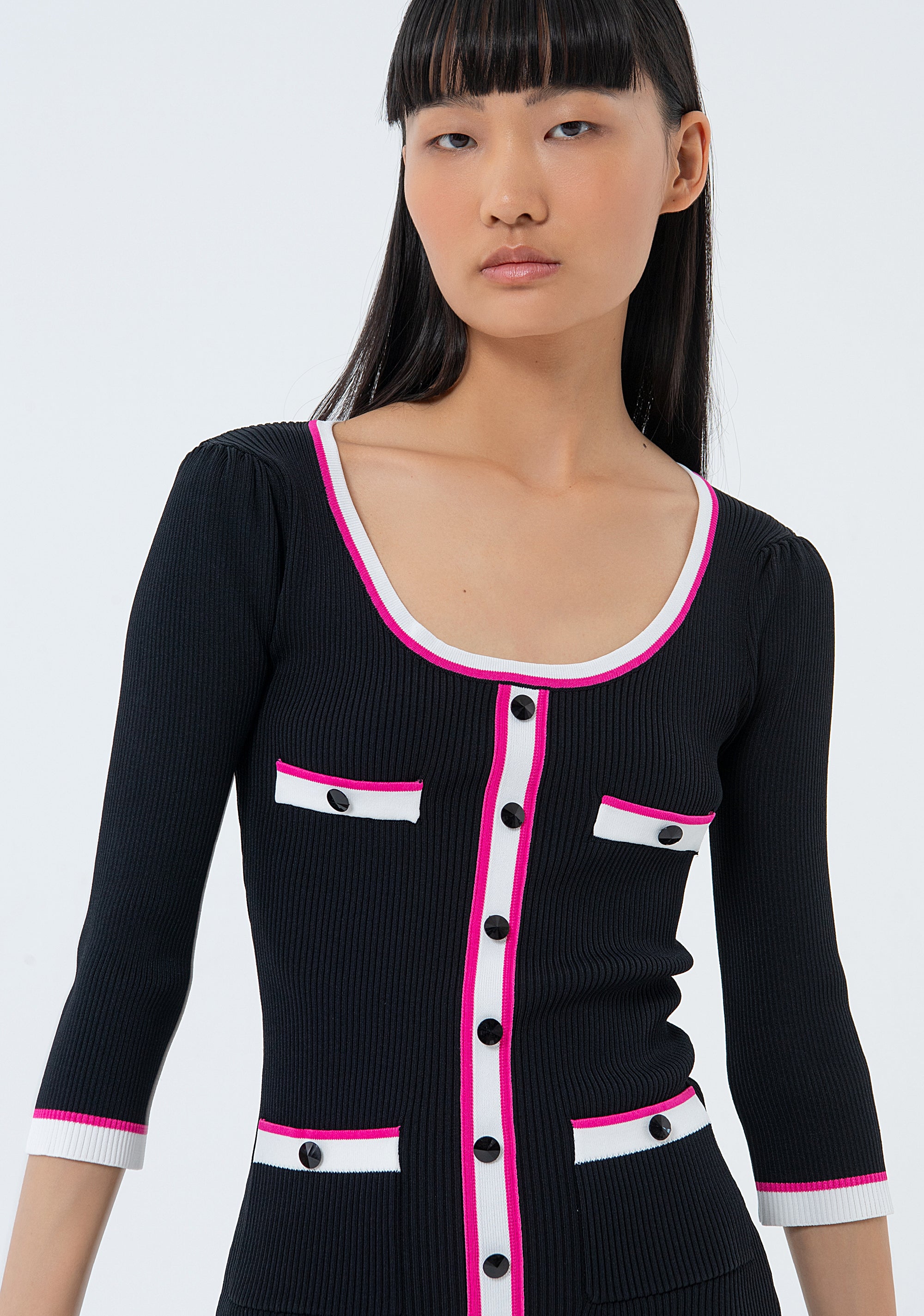 Abito slim mini in maglia FS24SD5004K41601-060 Fracomina