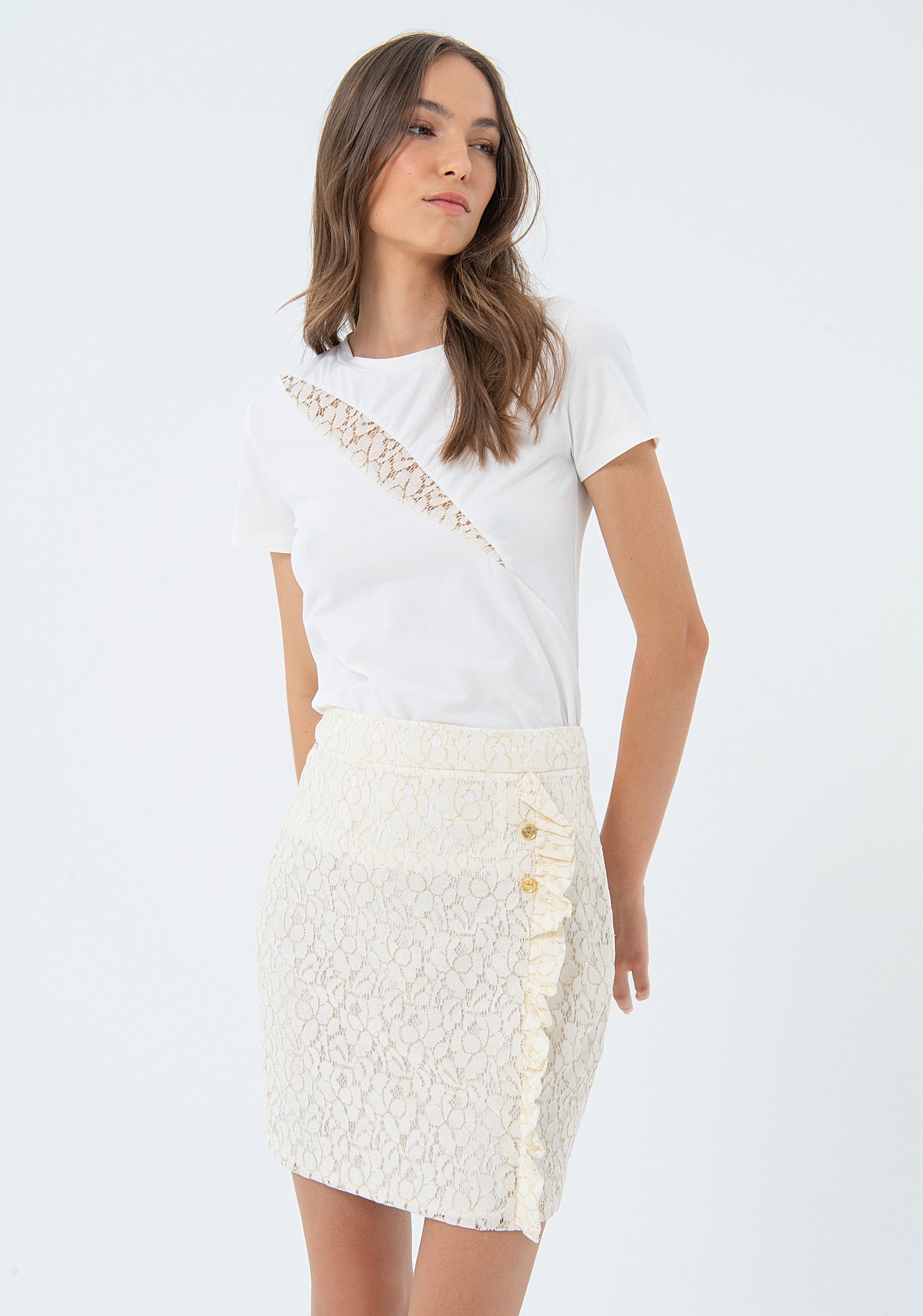 Gonna slim mini in pizzo FS24SG1007W698Q7-278 Fracomina