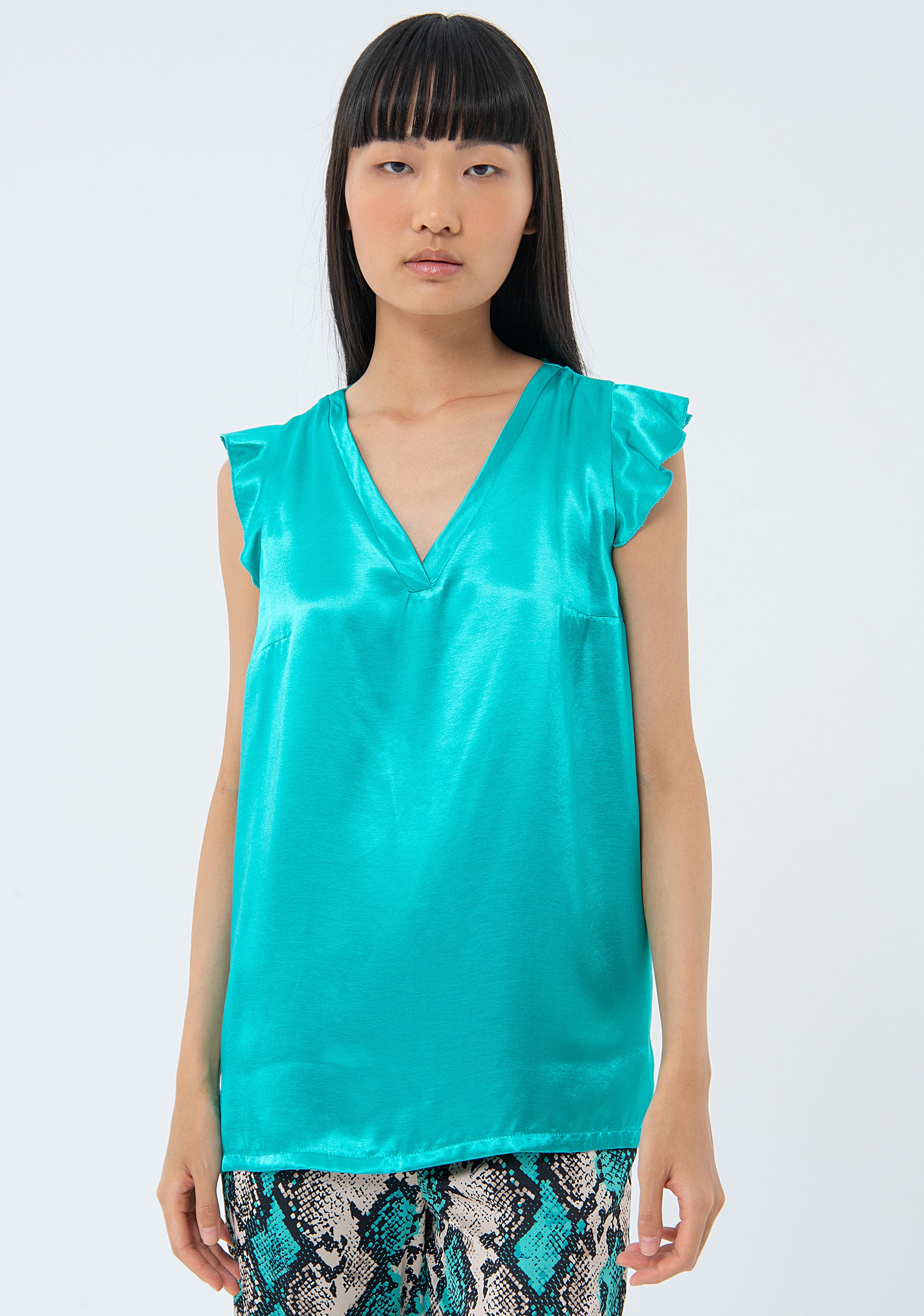 Blusa regular in raso FS24ST1003W45101-268 Fracomina