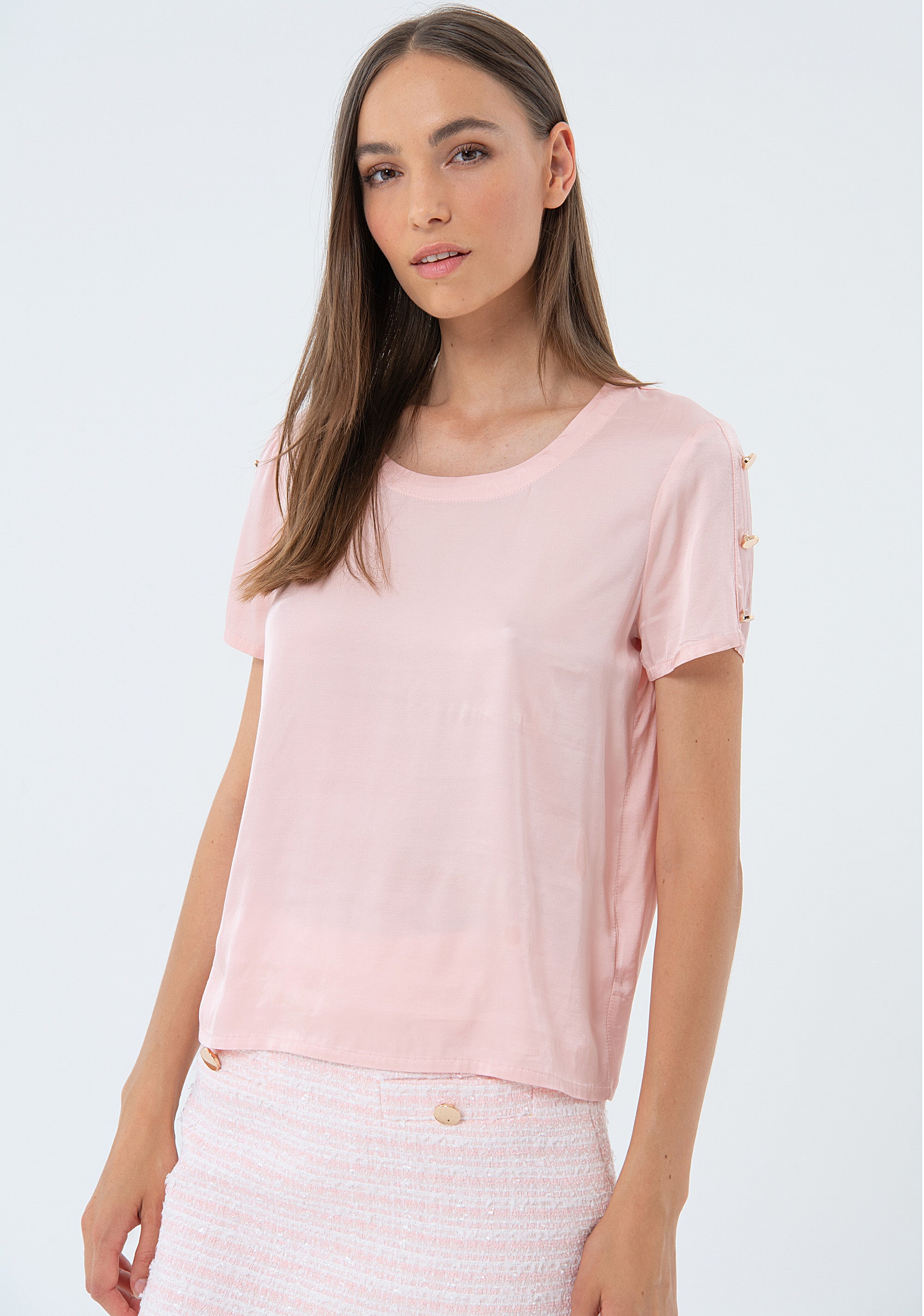 Blusa regular girocollo FS24ST1006W71301-183 Fracomina