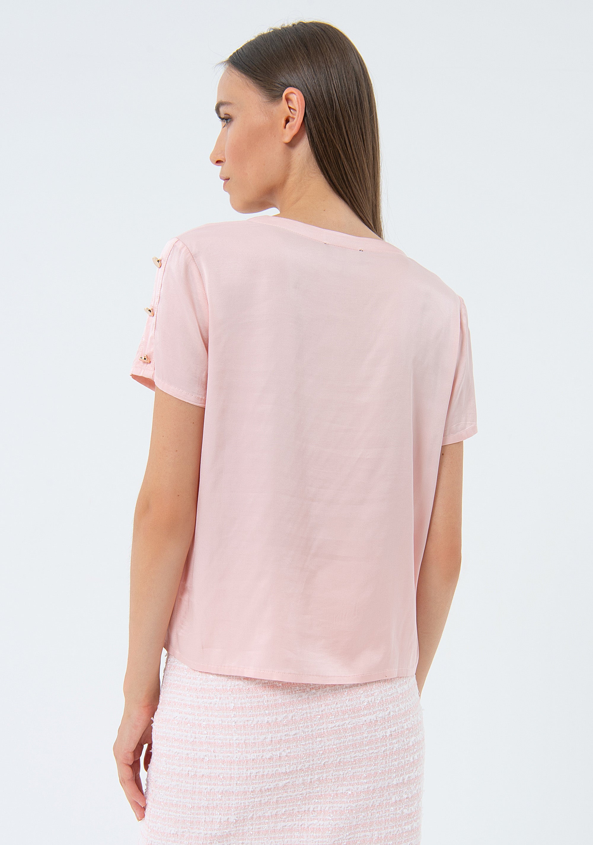 Blusa regular girocollo FS24ST1006W71301-183 Fracomina