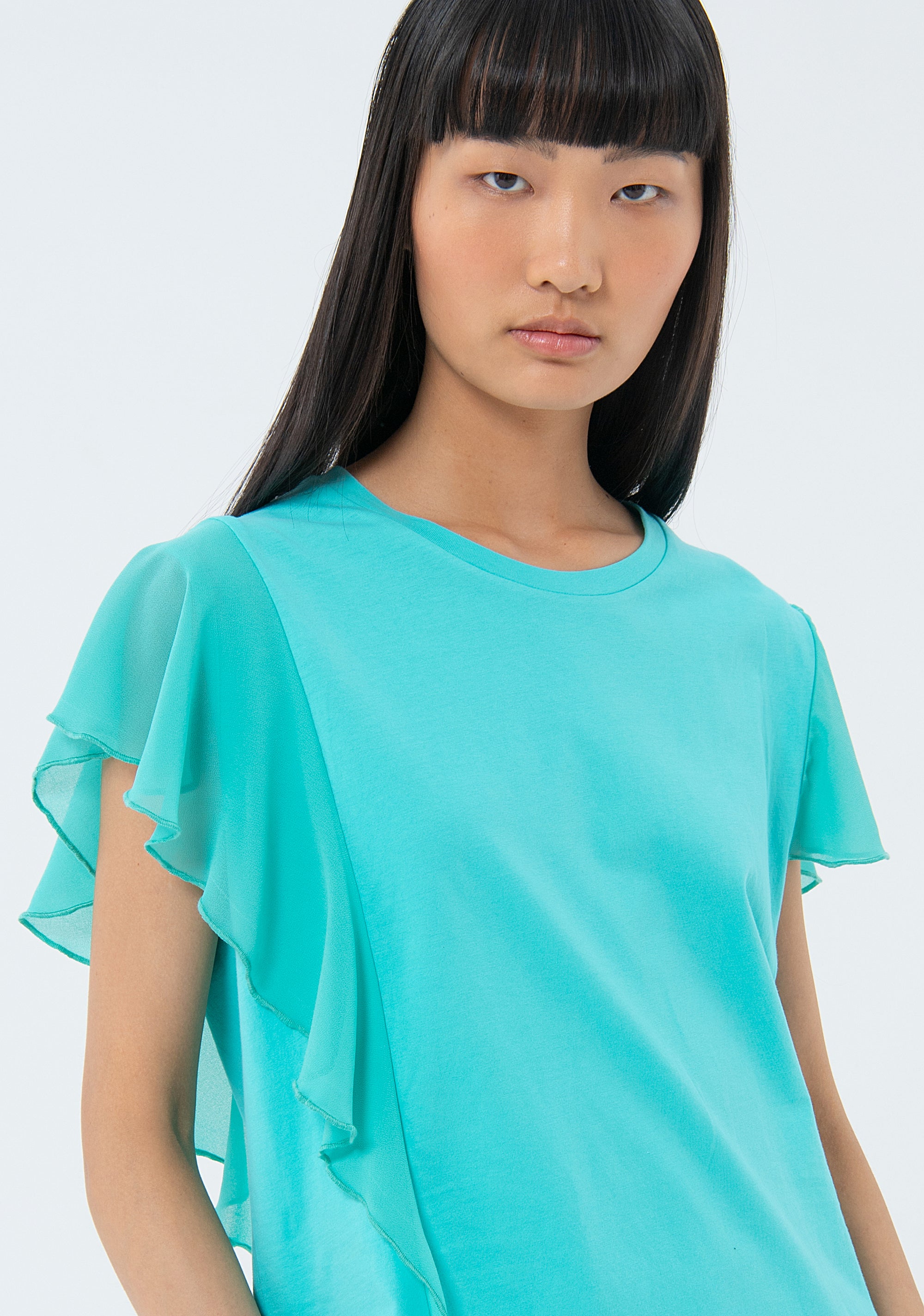T-shirt over in jersey con gale FS24ST3006J40001-268 Fracomina