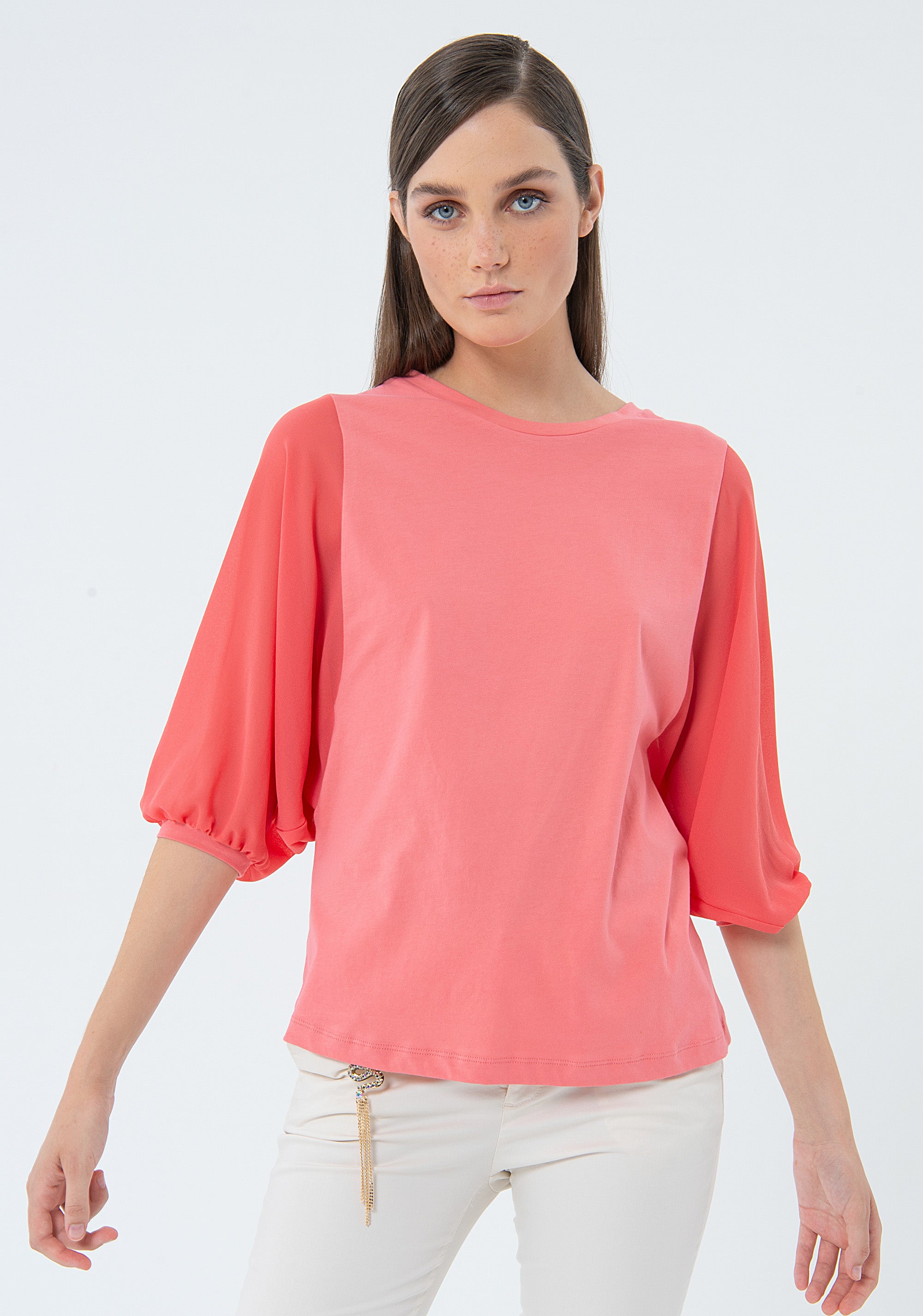 T-shirt regular in cotone FS24ST3007J40001-107 Fracomina