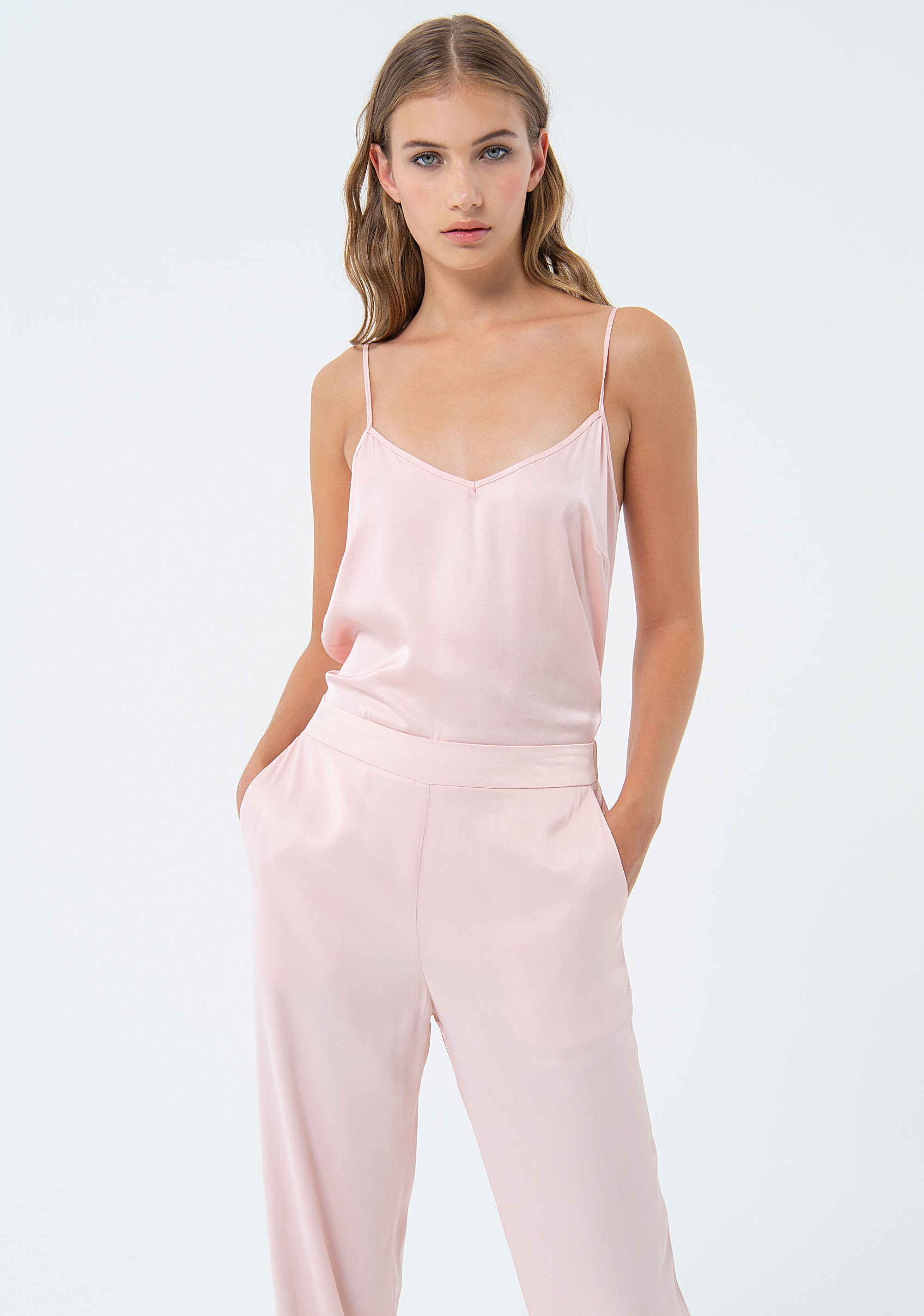 Pantaloni a palazzo flare in raso FS24SV3004W65101-183 Fracomina