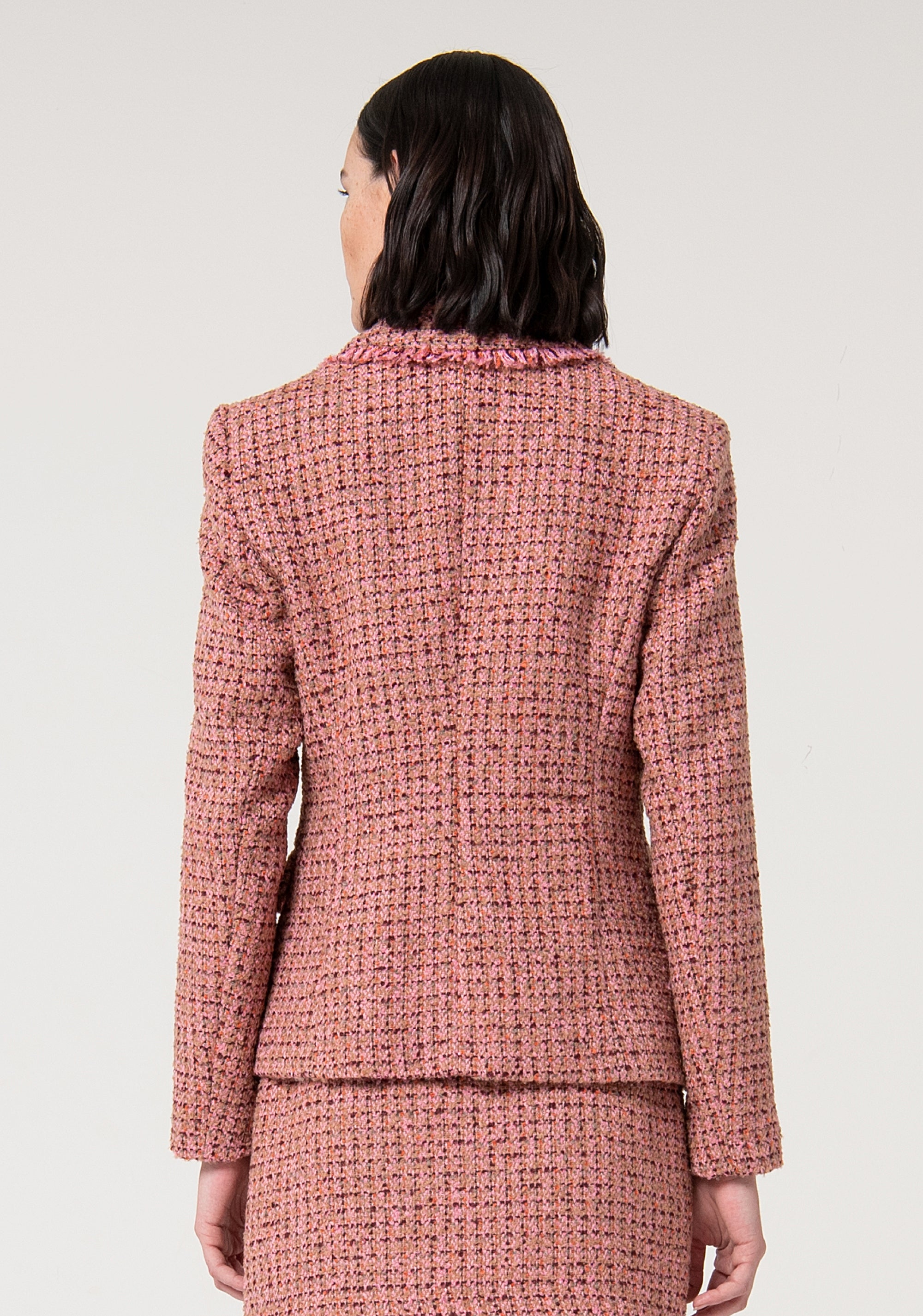 Blazer regular monopetto in tweed FS24WJ2010W63301-L57 Fracomina