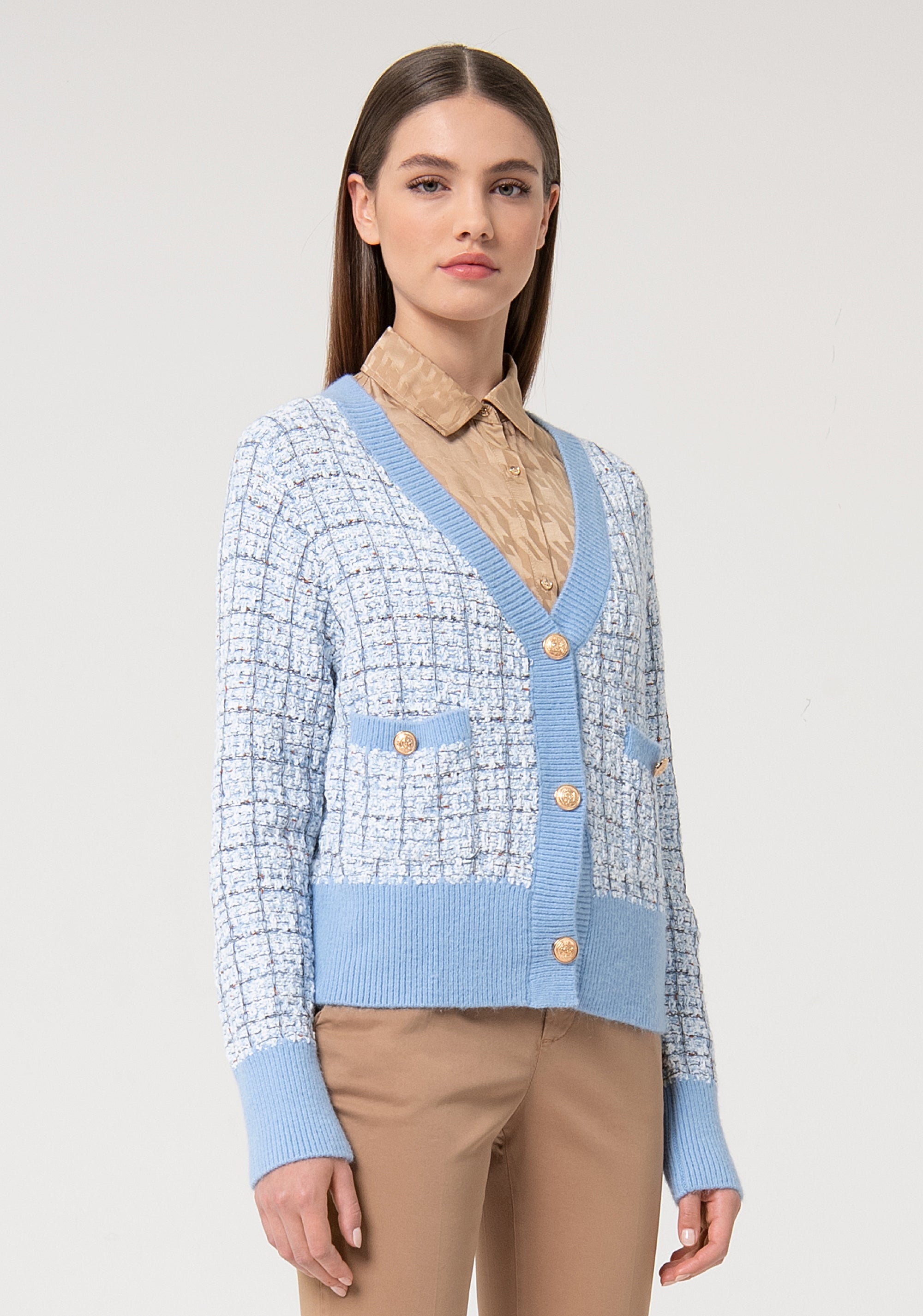 Cardigan regular con maniche lunghe FS24WT8001K54201-422 Fracomina