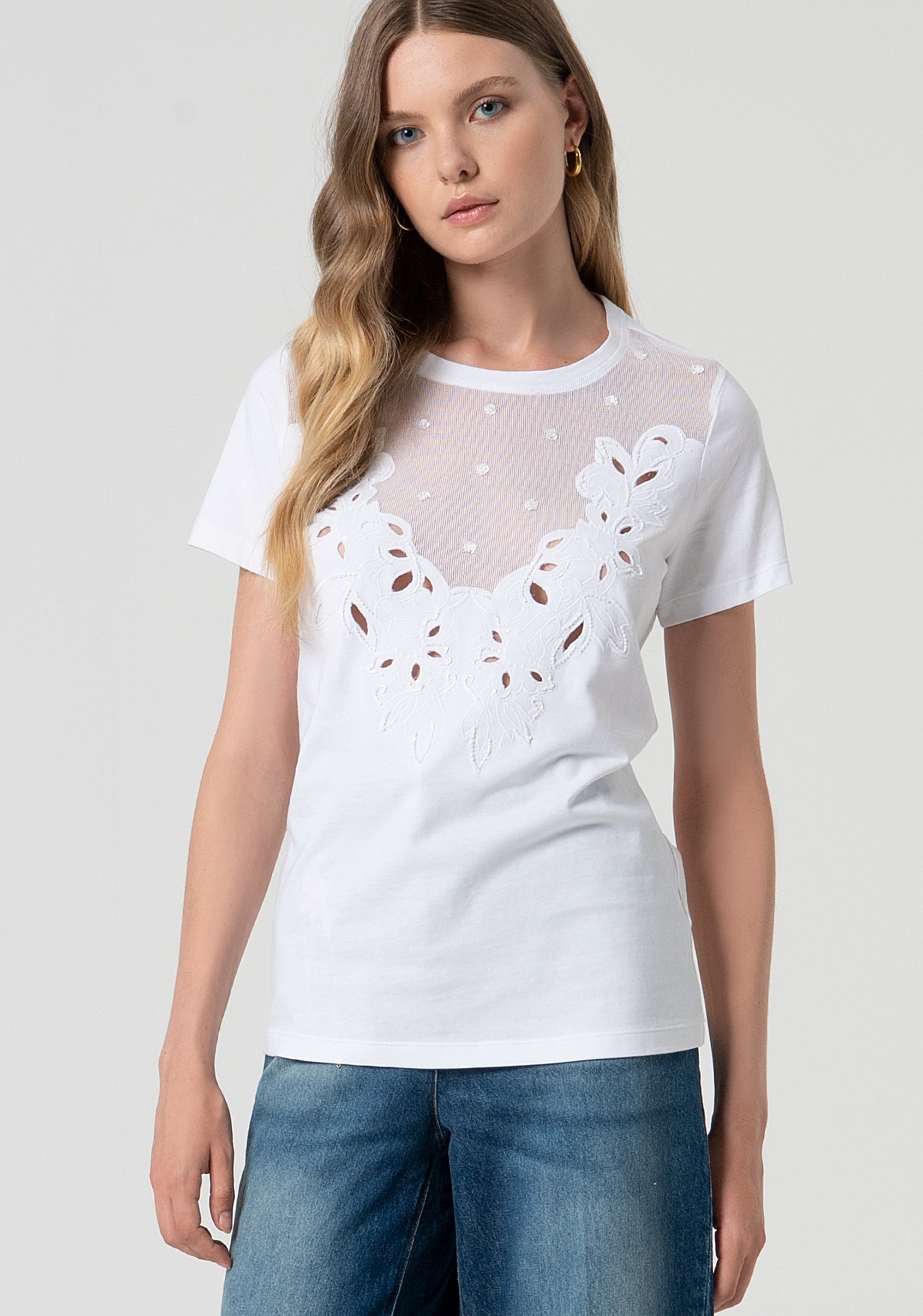 T-shirt regular in jersey di cotone FS25ST3001J400Q5-278 Fracomina