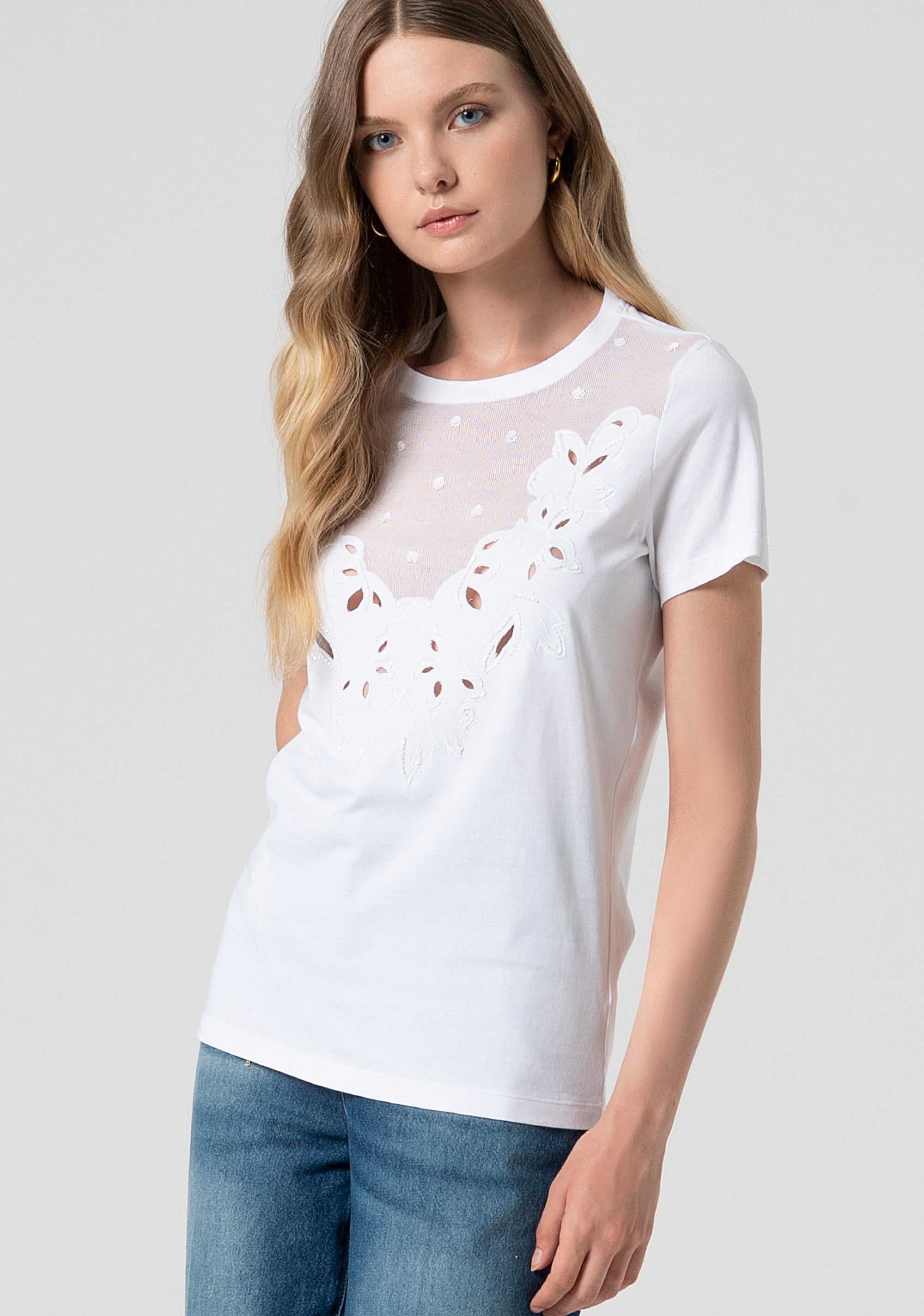 T-shirt regular in jersey di cotone FS25ST3001J400Q5-278 Fracomina