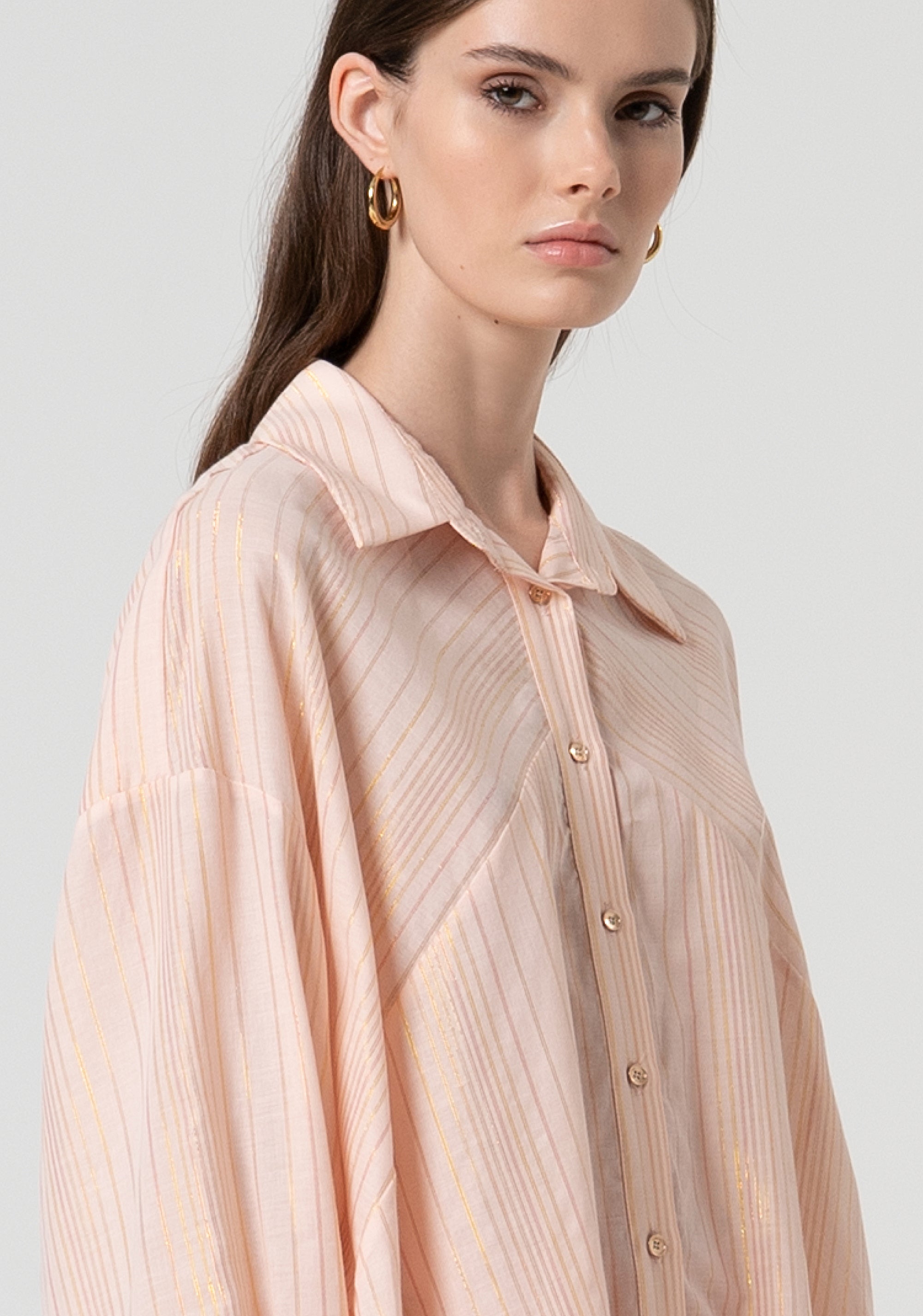 Camicia over a righe FS25ST6003W78601-226 Fracomina