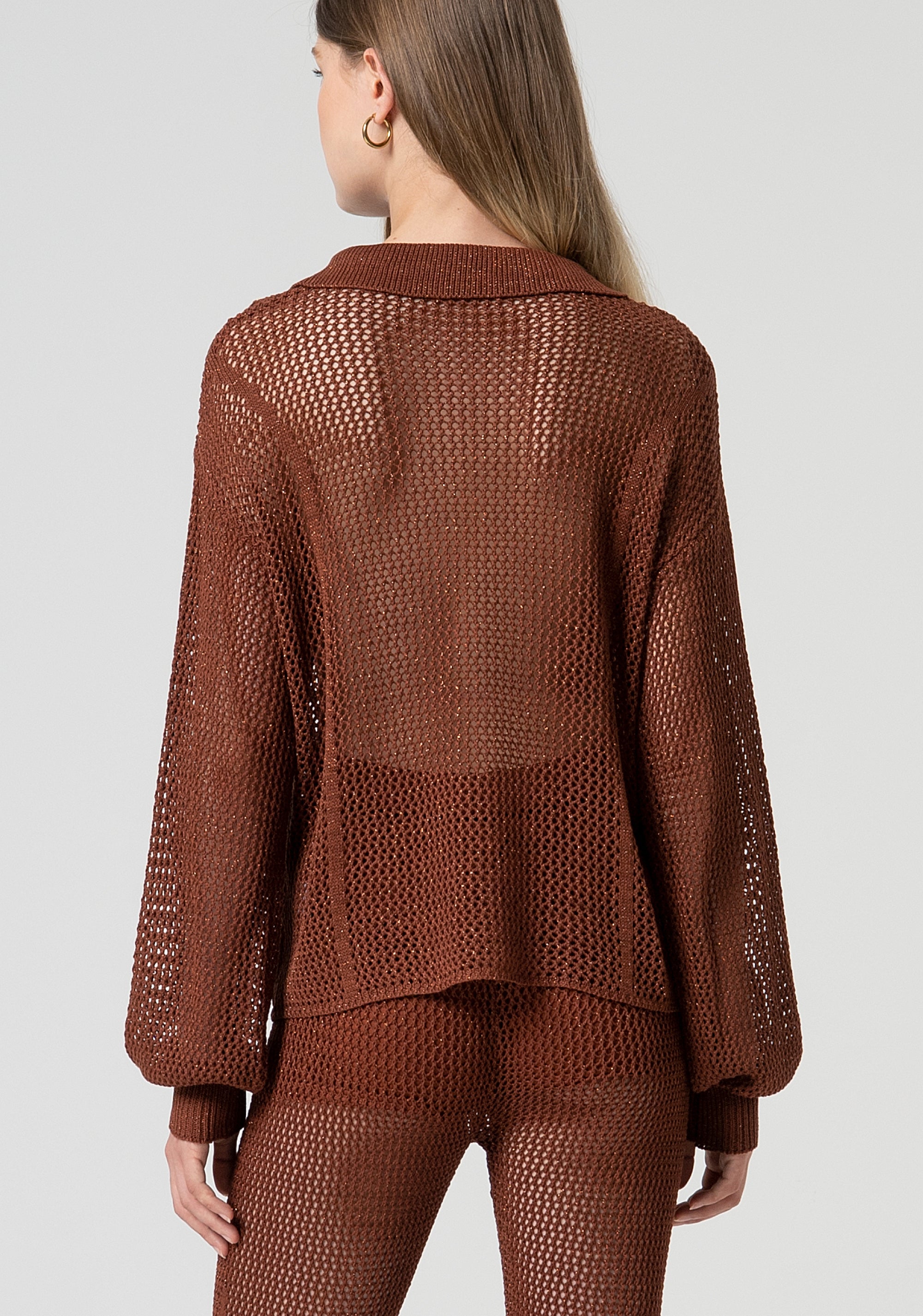 Camicia regular in maglia con punto rete FS25ST6006K514O7-T28 Fracomina