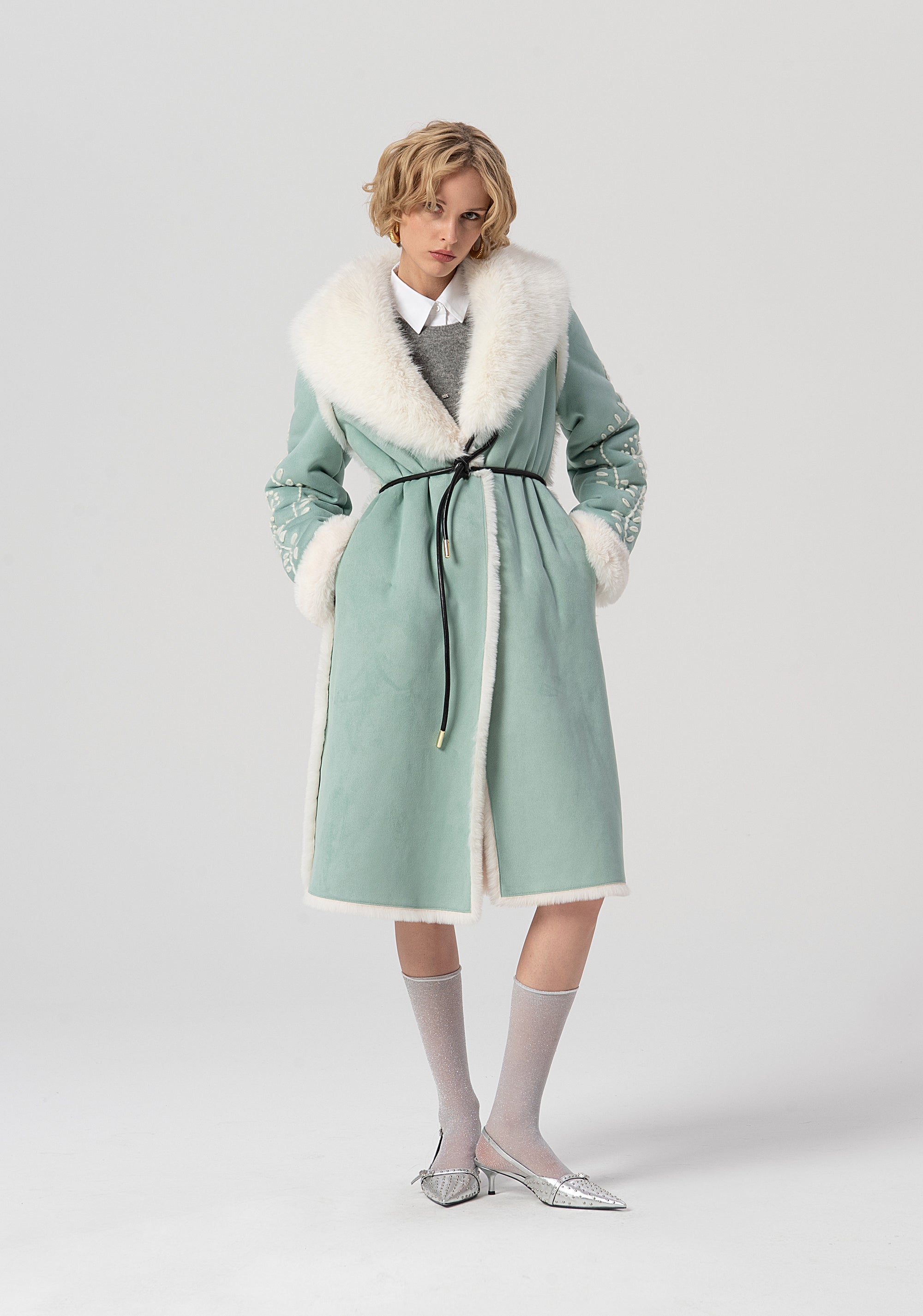 Cappotto over con rever sciallato FS25WC1004O44601-806 Fracomina