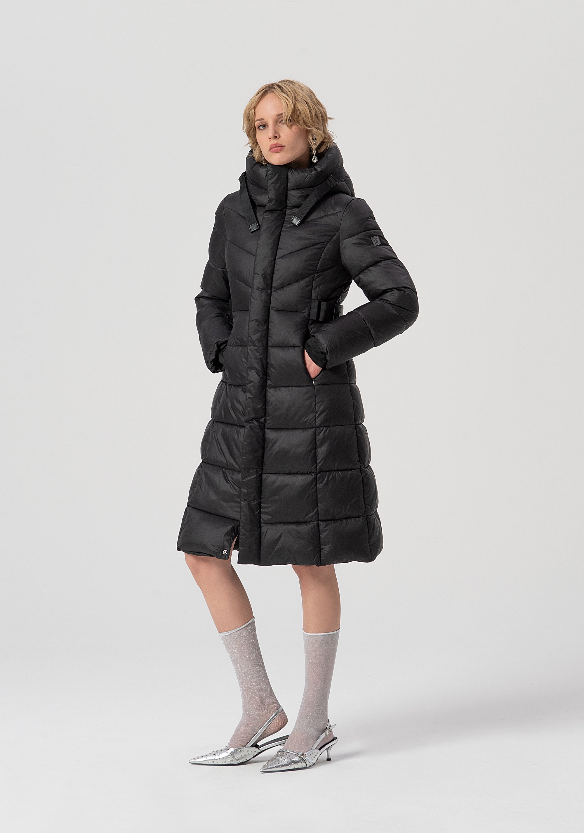 Piumino regular lungo in nylon trapuntato FS25WC3001O42301-053 Fracomina