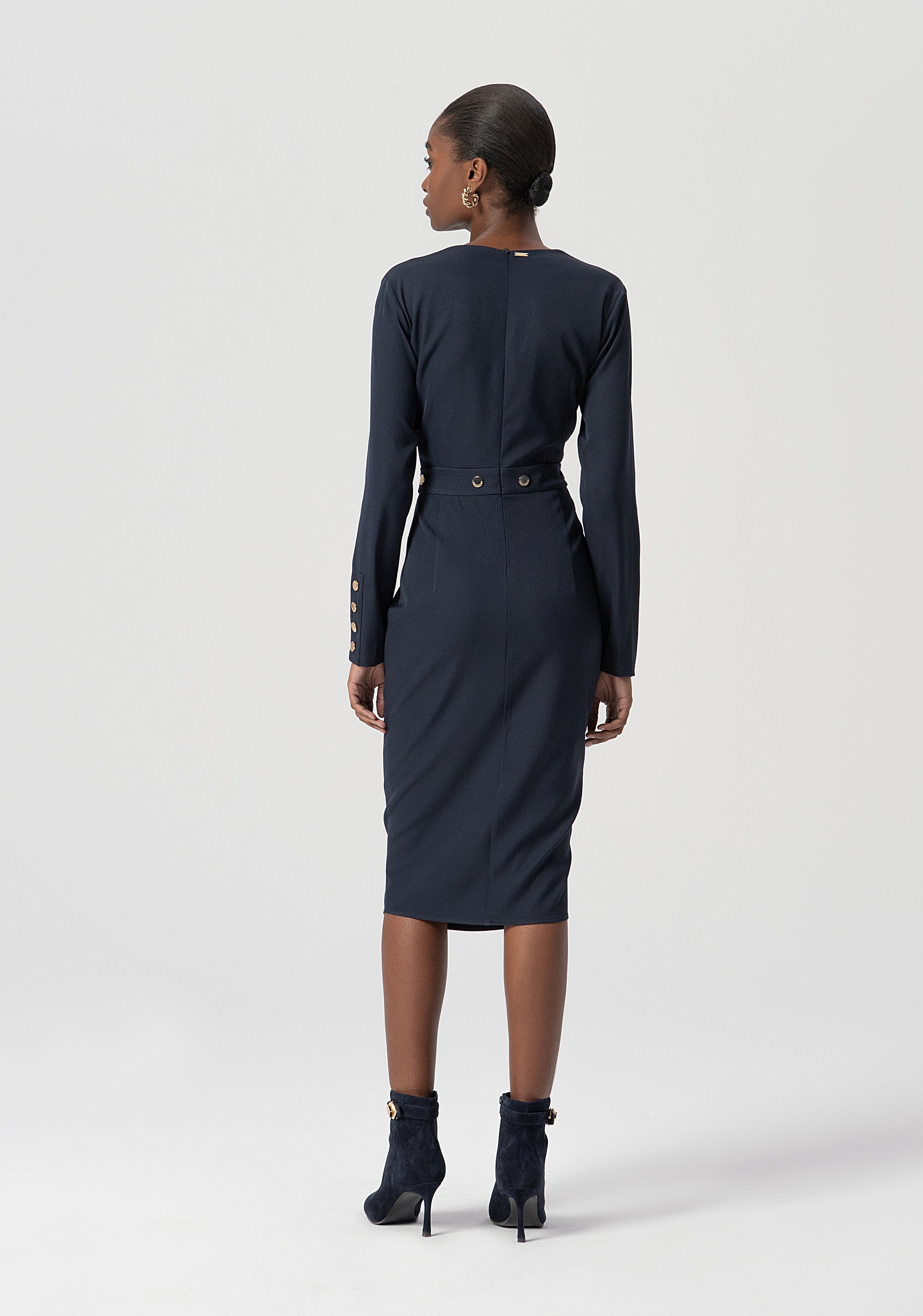 Abito slim midi in tessuto stretch FS25WD2002W47601-064 Fracomina