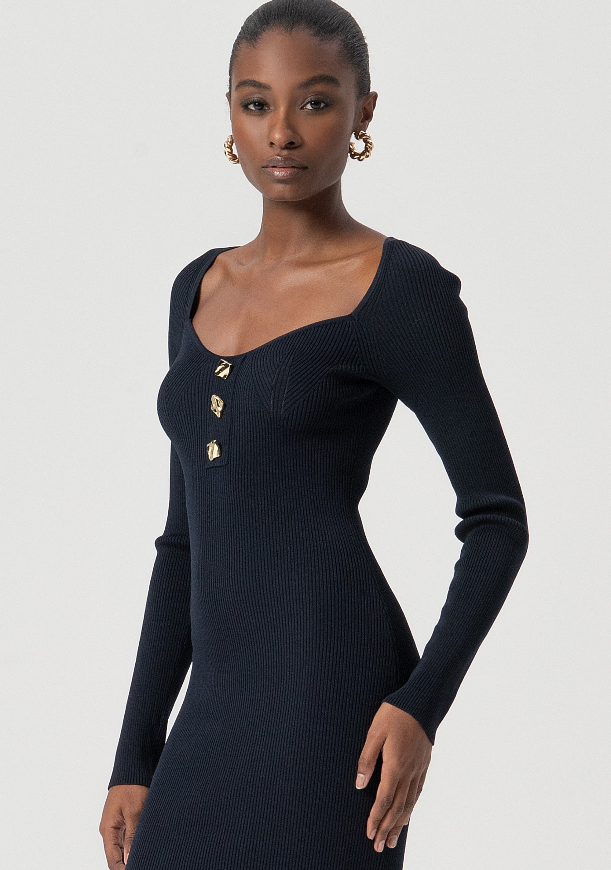 Abito slim midi in maglia FS25WD5005K41601-064 Fracomina