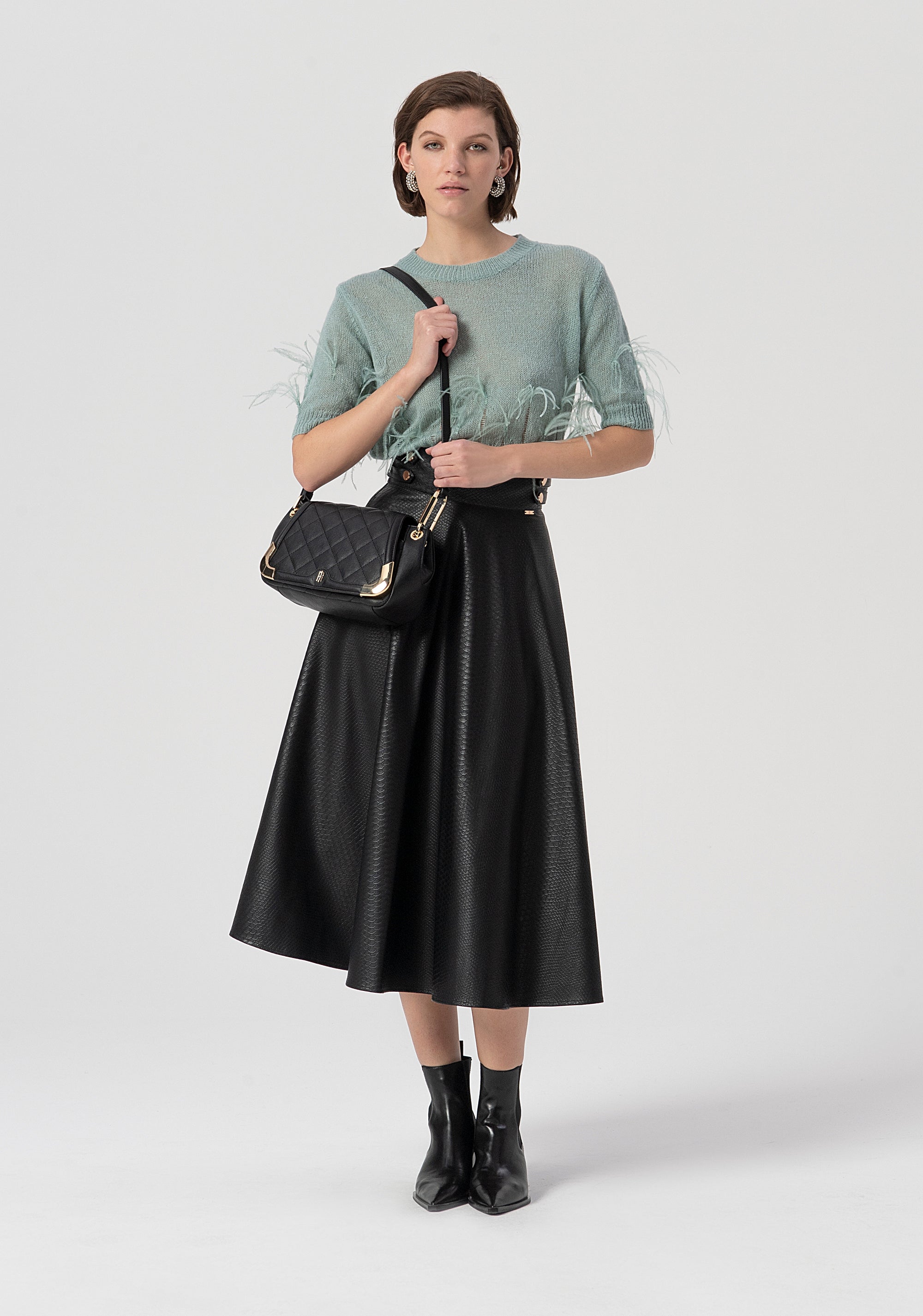 Gonna flare midi FS25WG2001P41101-053 Fracomina