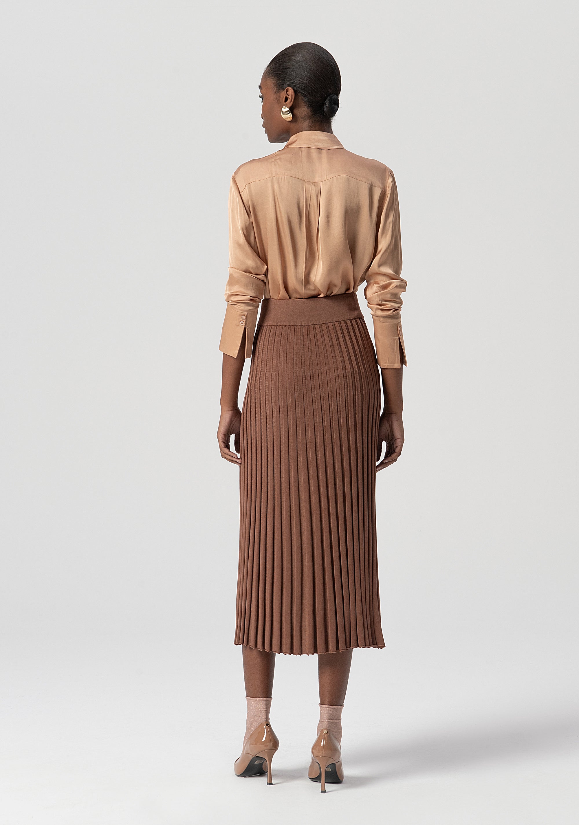 Gonna flare midi in maglia FS25WG4001K56101-091 Fracomina