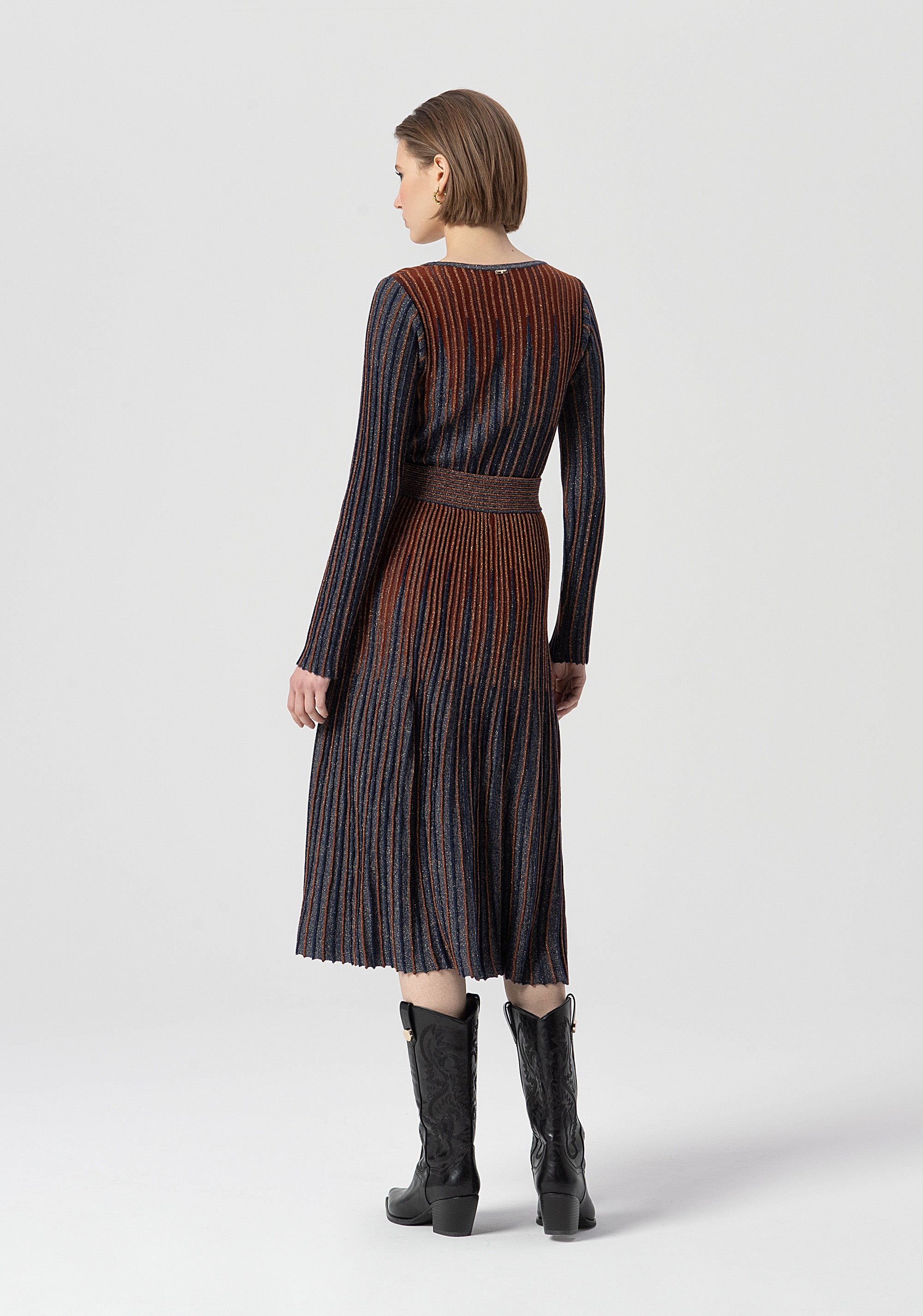Gonna flare midi con lana e lurex FS25WG4002K558Q7-M23 Fracomina