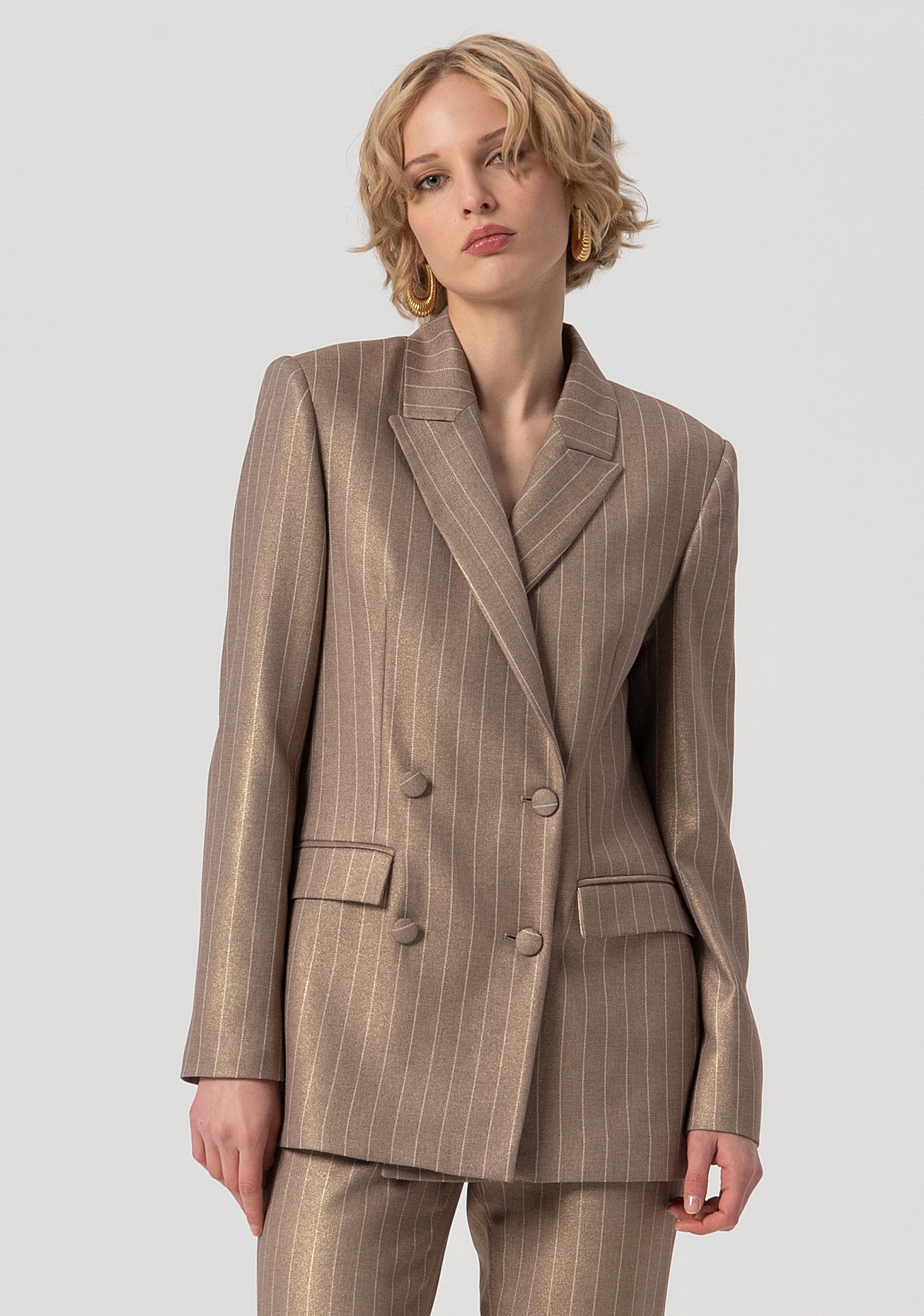 Blazer regular doppiopetto gessato FS25WJ3003W479T4-G16 Fracomina