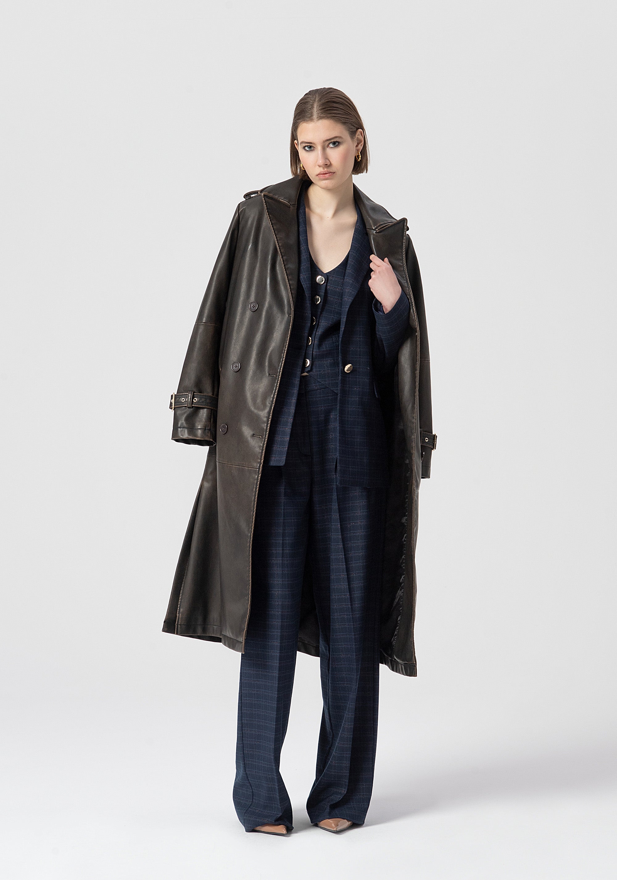 Gilet regular a quadri FS25WJ5002W56195-064 Fracomina