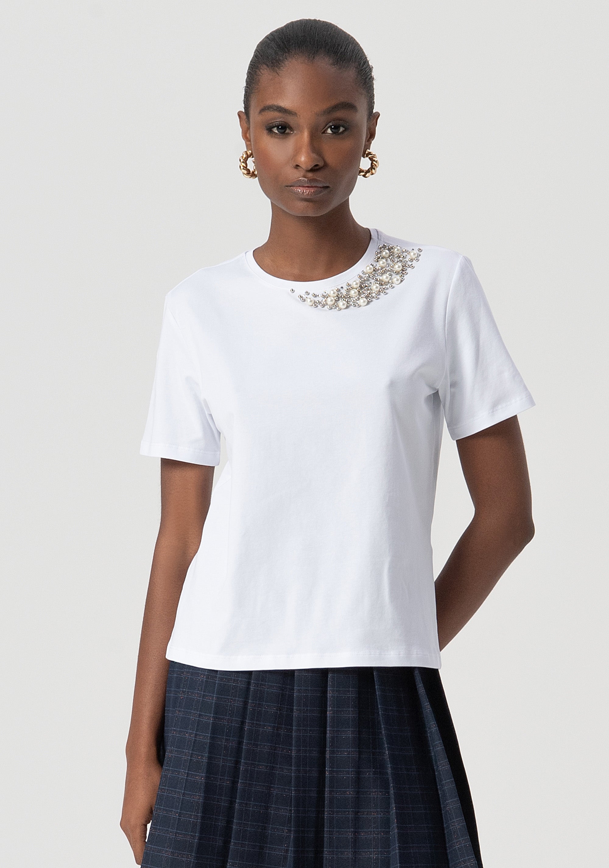T-shirt regular in jersey stretch FS25WT3001J40101-278 Fracomina