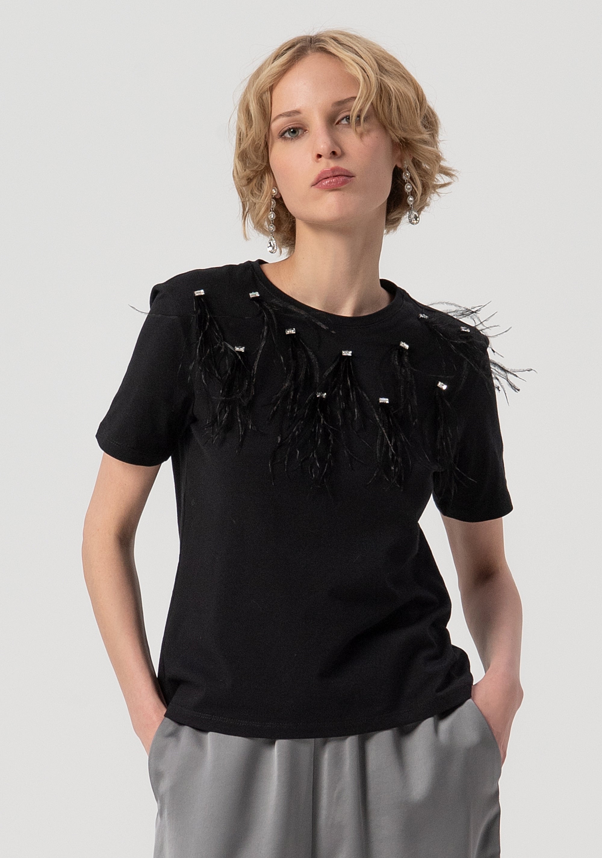 T-shirt regular in jersey stretch FS25WT3001J401Y6-053 Fracomina