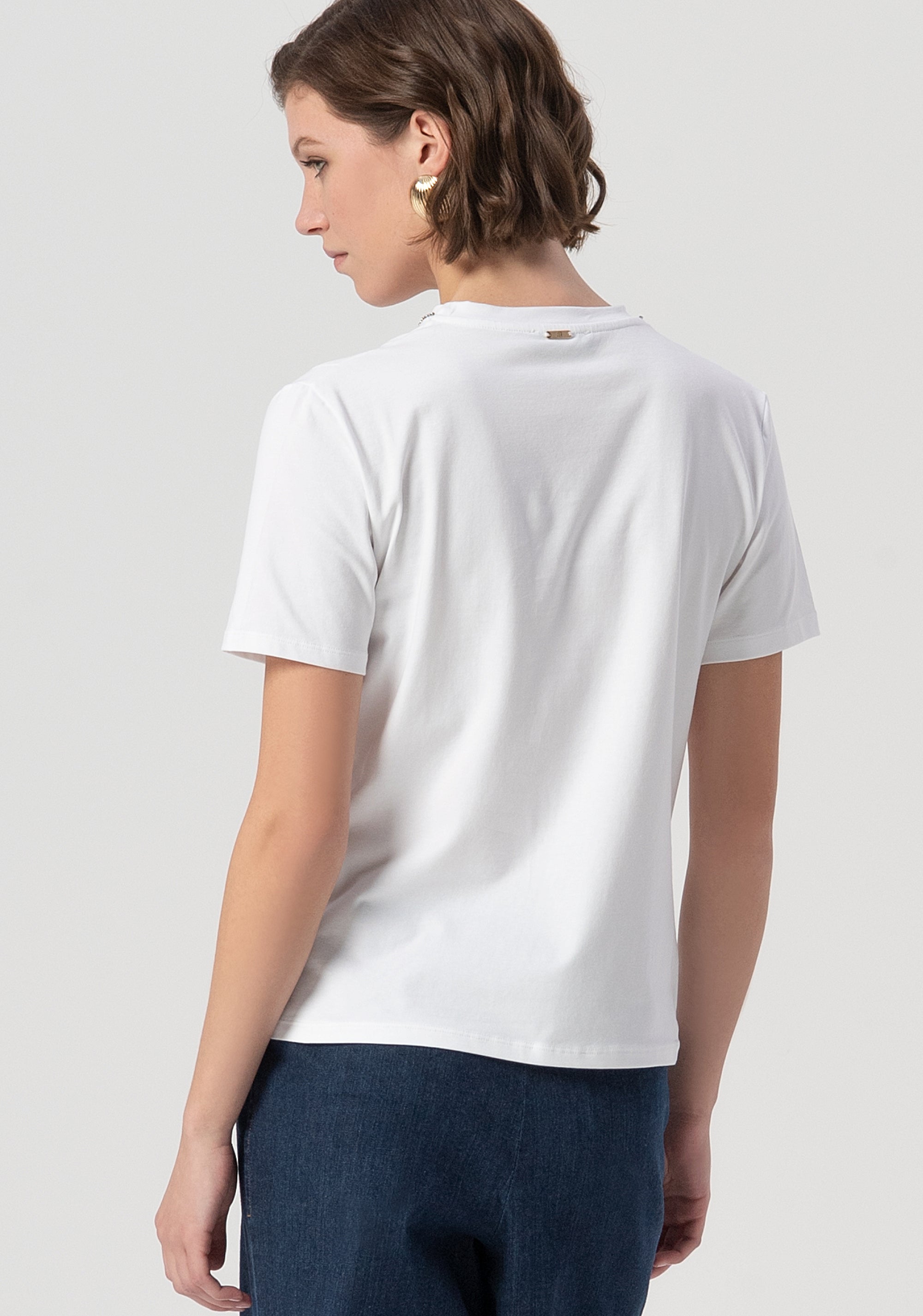 T-shirt regular in jersey stretch FS25WT3002J40101-278 Fracomina
