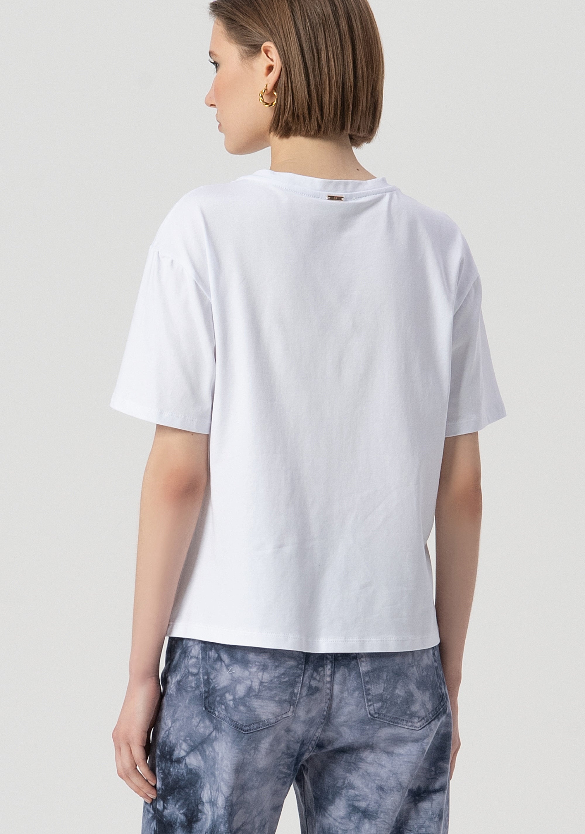 T-shirt over in jersey stretch FS25WT3003J401R8-278 Fracomina