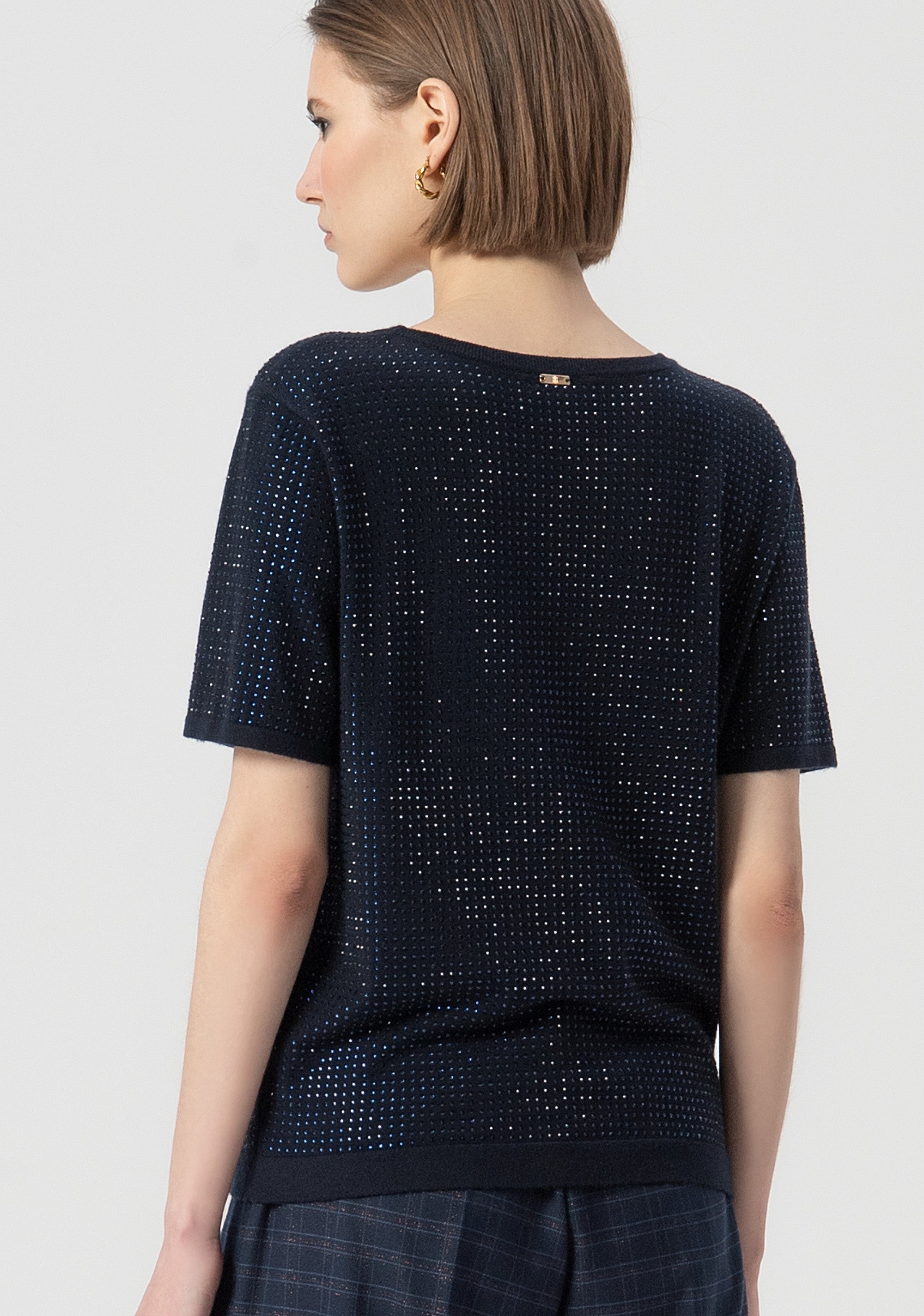 T-shirt regular con strass FS25WT3004K50201-064 Fracomina
