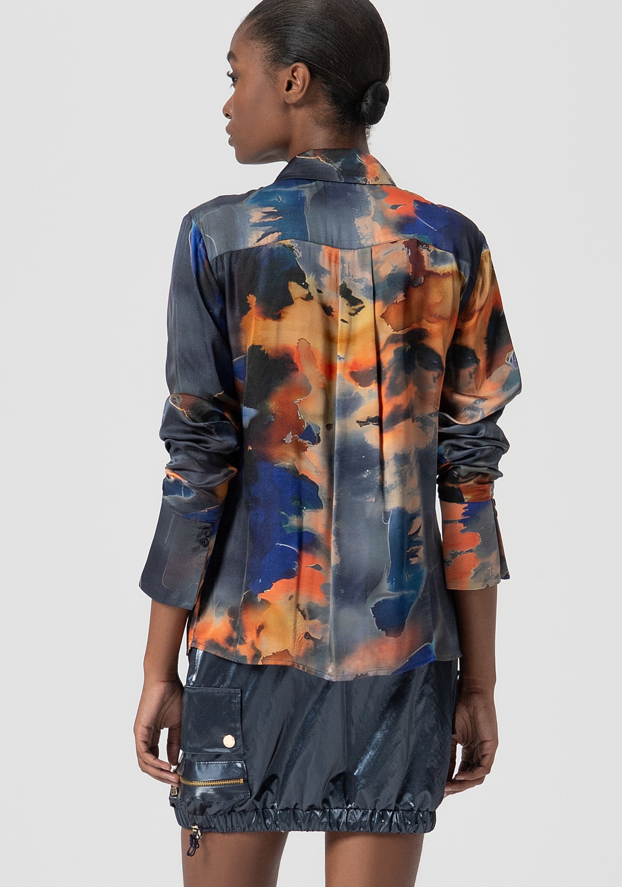 Camicia regular in fantasia astratta FS25WT6010W651K5-210 Fracomina
